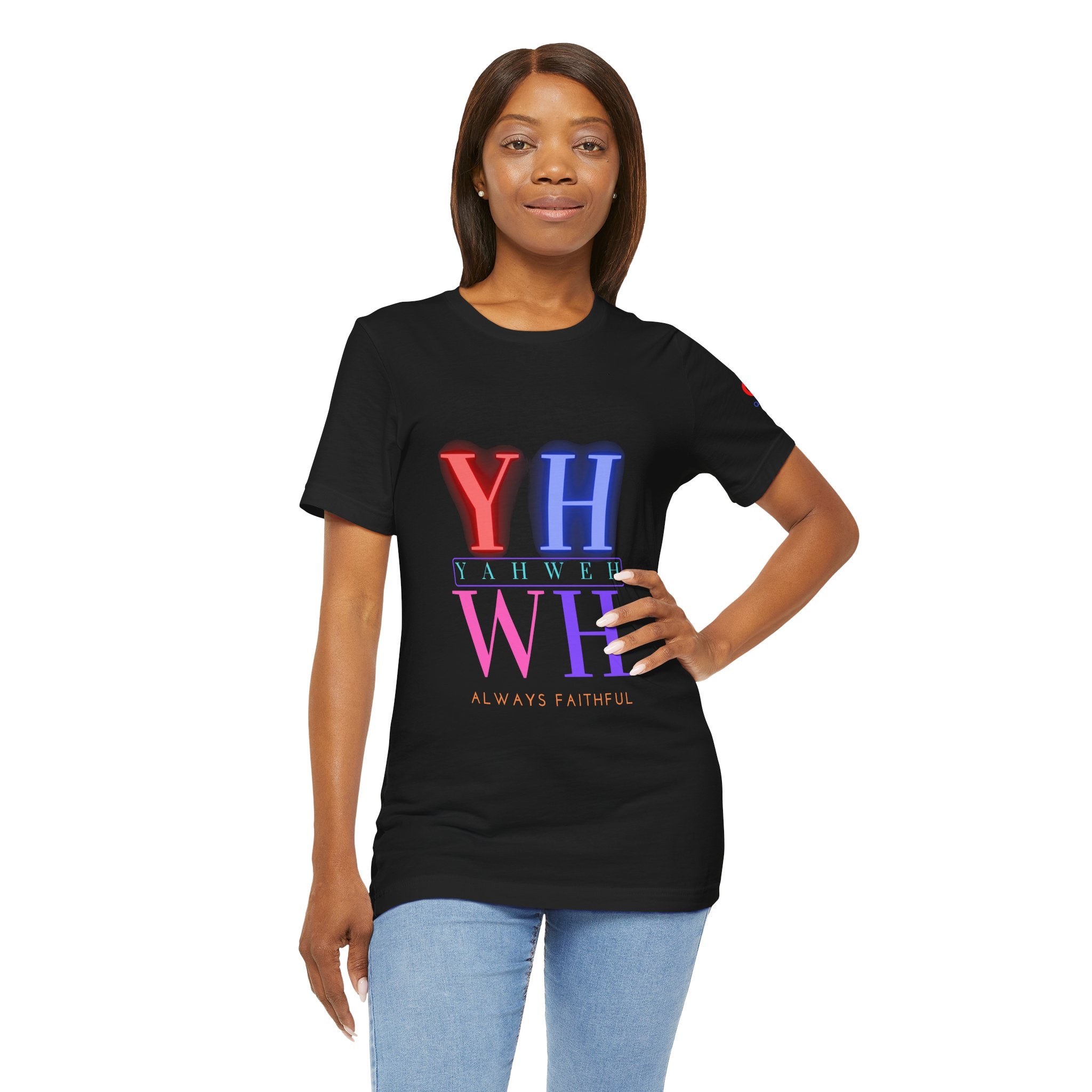 YHWH "Always Faithful" Tee — Pastel Faith Graphic T-Shirt