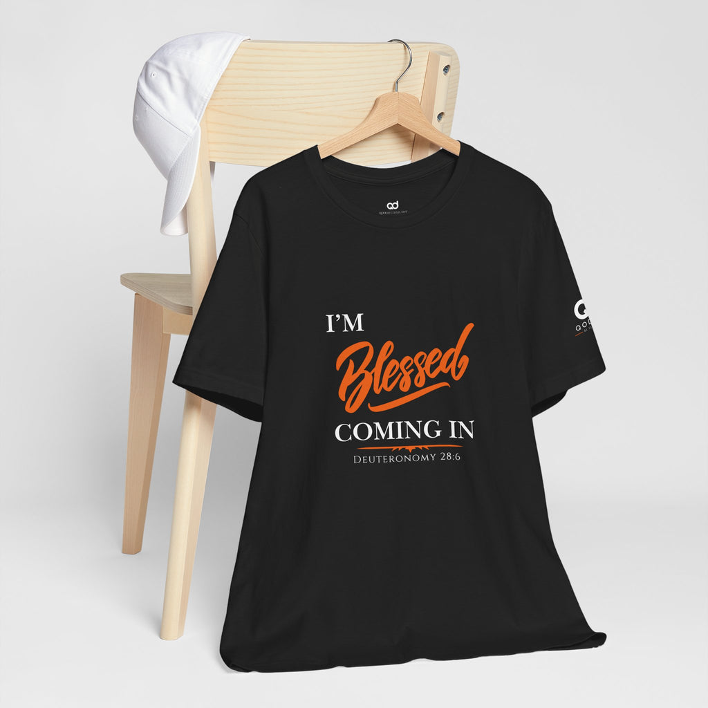 Blessed Script Tee — Inspirational 'Blessed' Short Sleeve T-Shirt