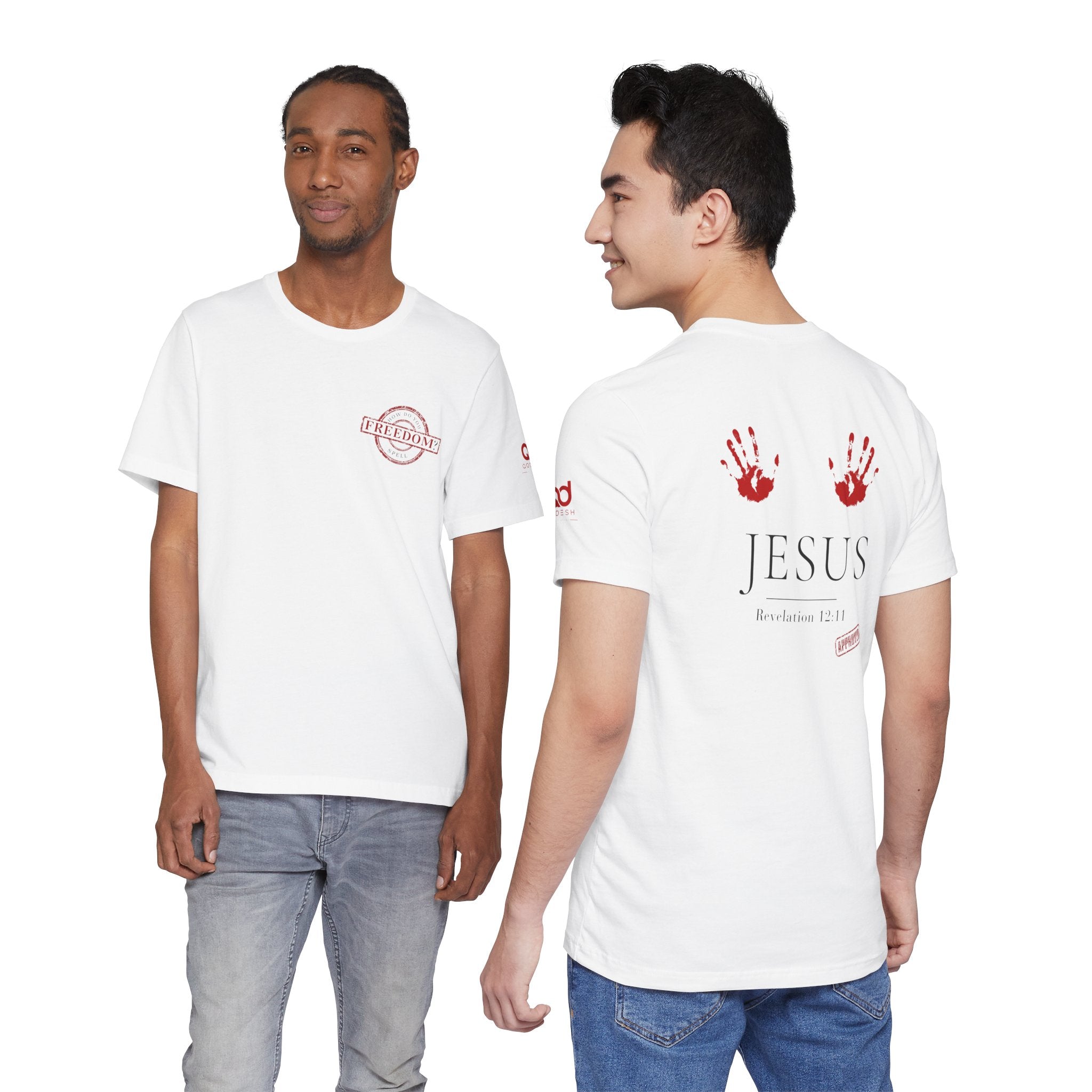 Freedom? Jesus T-Shirt — "How Do You Spell Freedom?" Christian Faith Tee