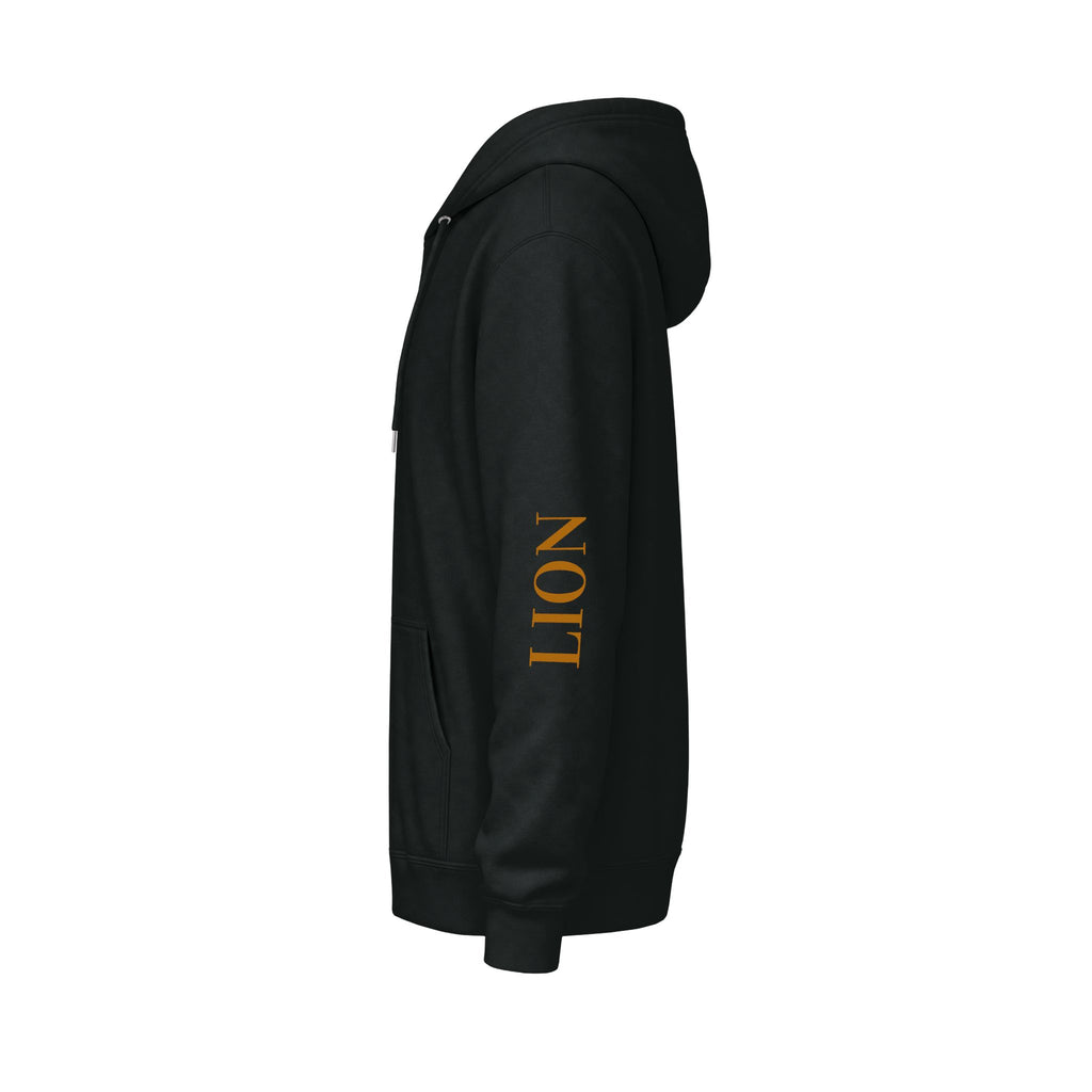 Lion & Lamb Hoodie – Gold Crown Split Face Pullover (Qodesh Apparel)