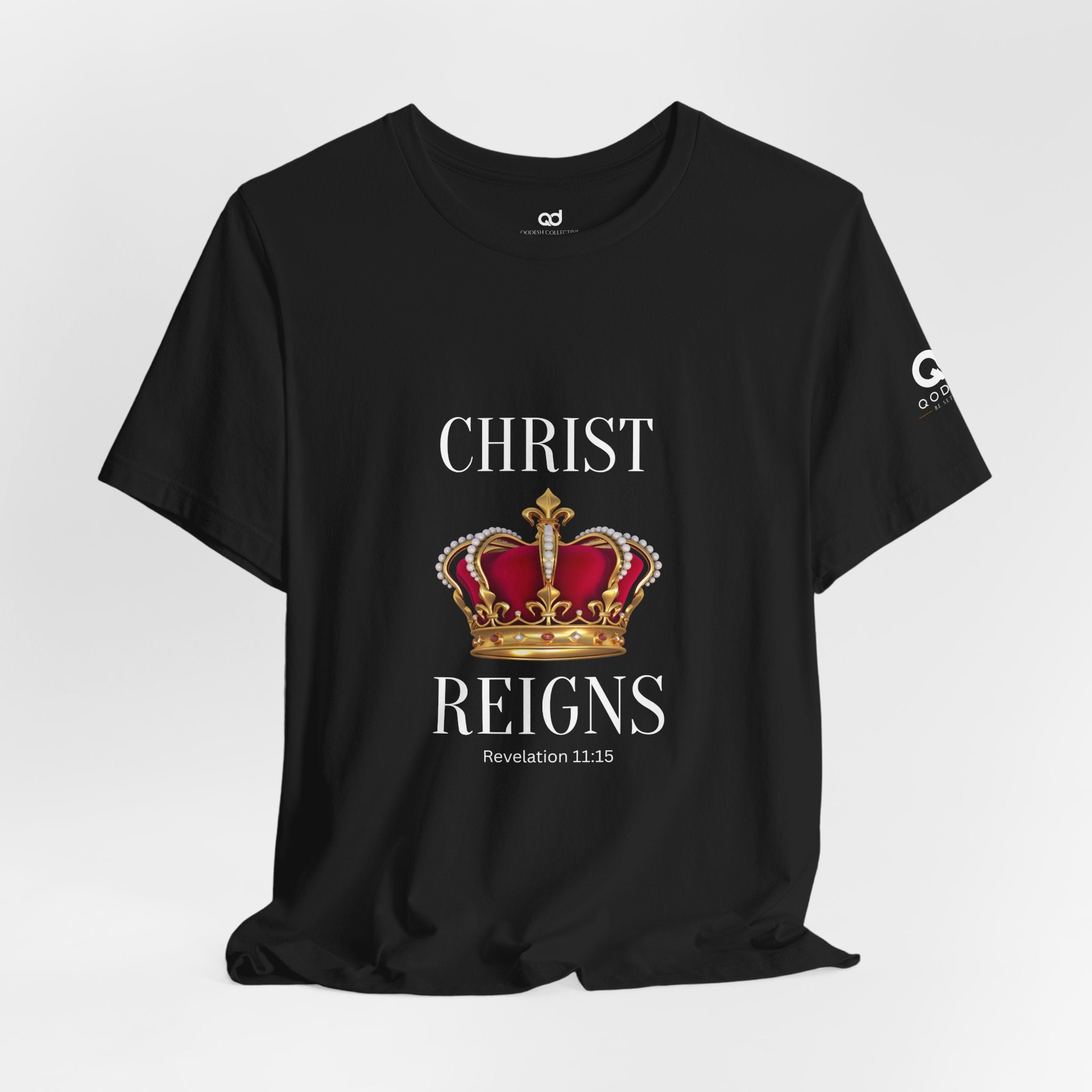 Set Apart Premium Tee — Royal Red & Gold Crown T-Shirt