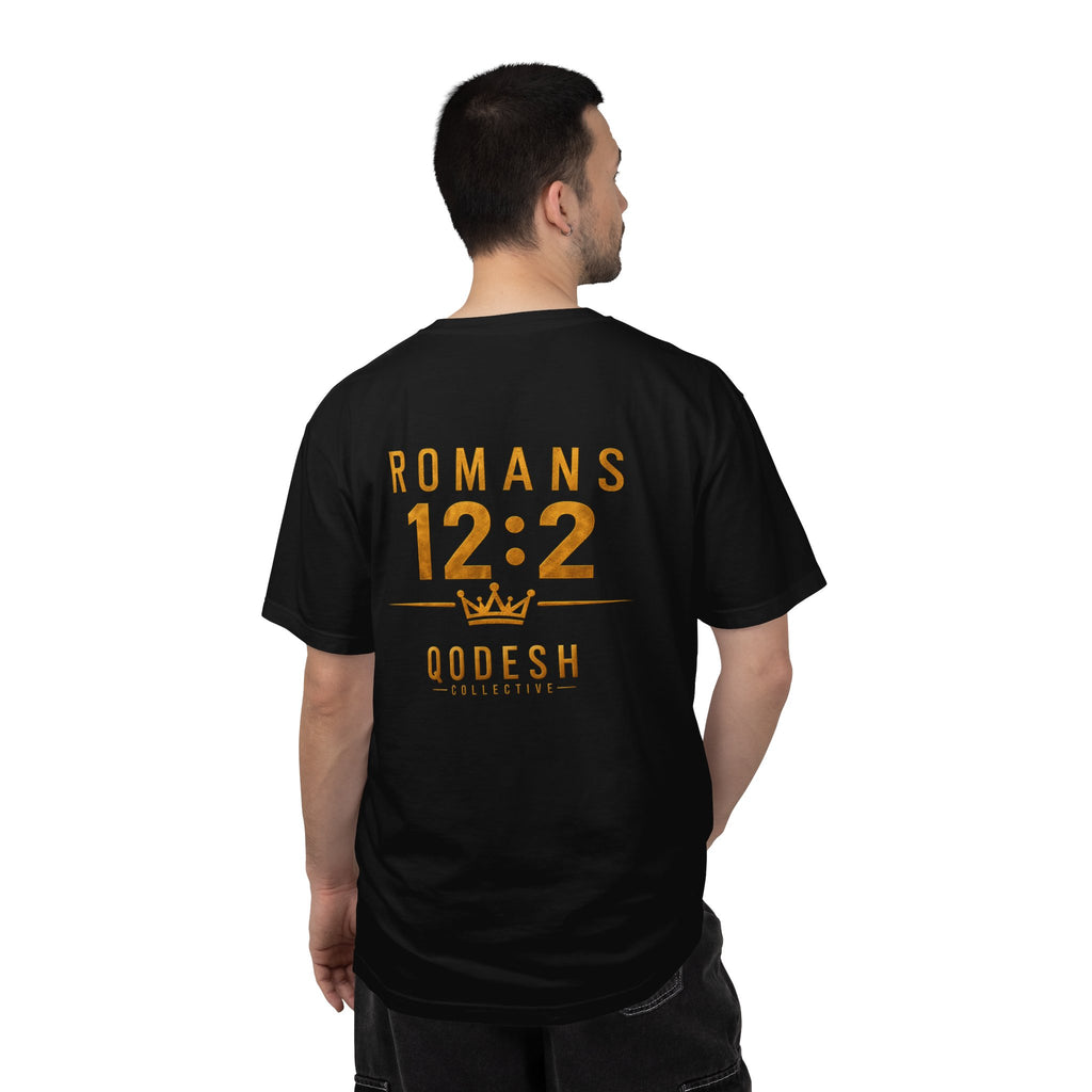 Romans 12:2 T-Shirt — Crown Q Christian Faith Tee (Be Transformed by the Renewing of Your Mind)