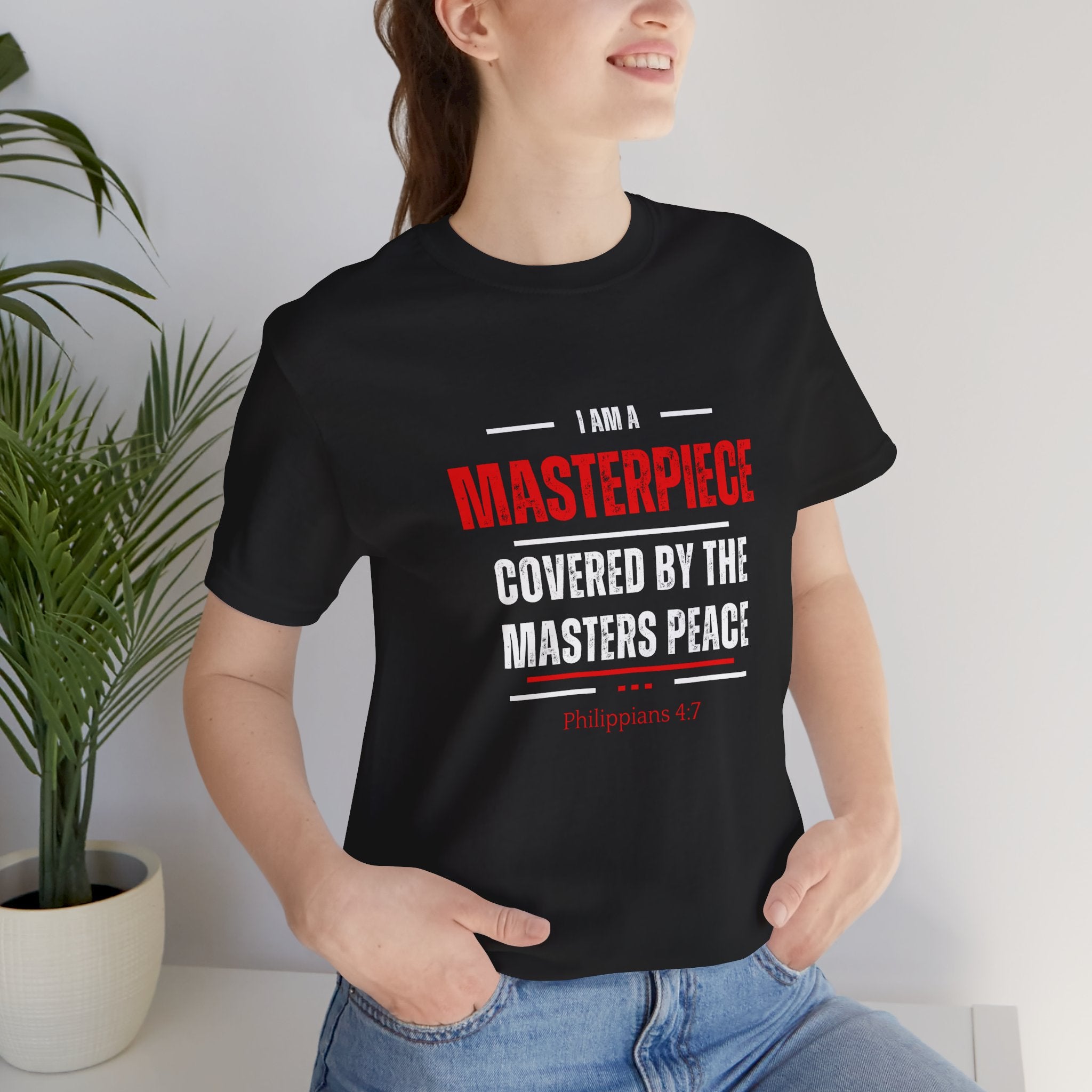 Masterpiece Tee — Inspirational Christian Philippians 4:7 Graphic T-Shirt