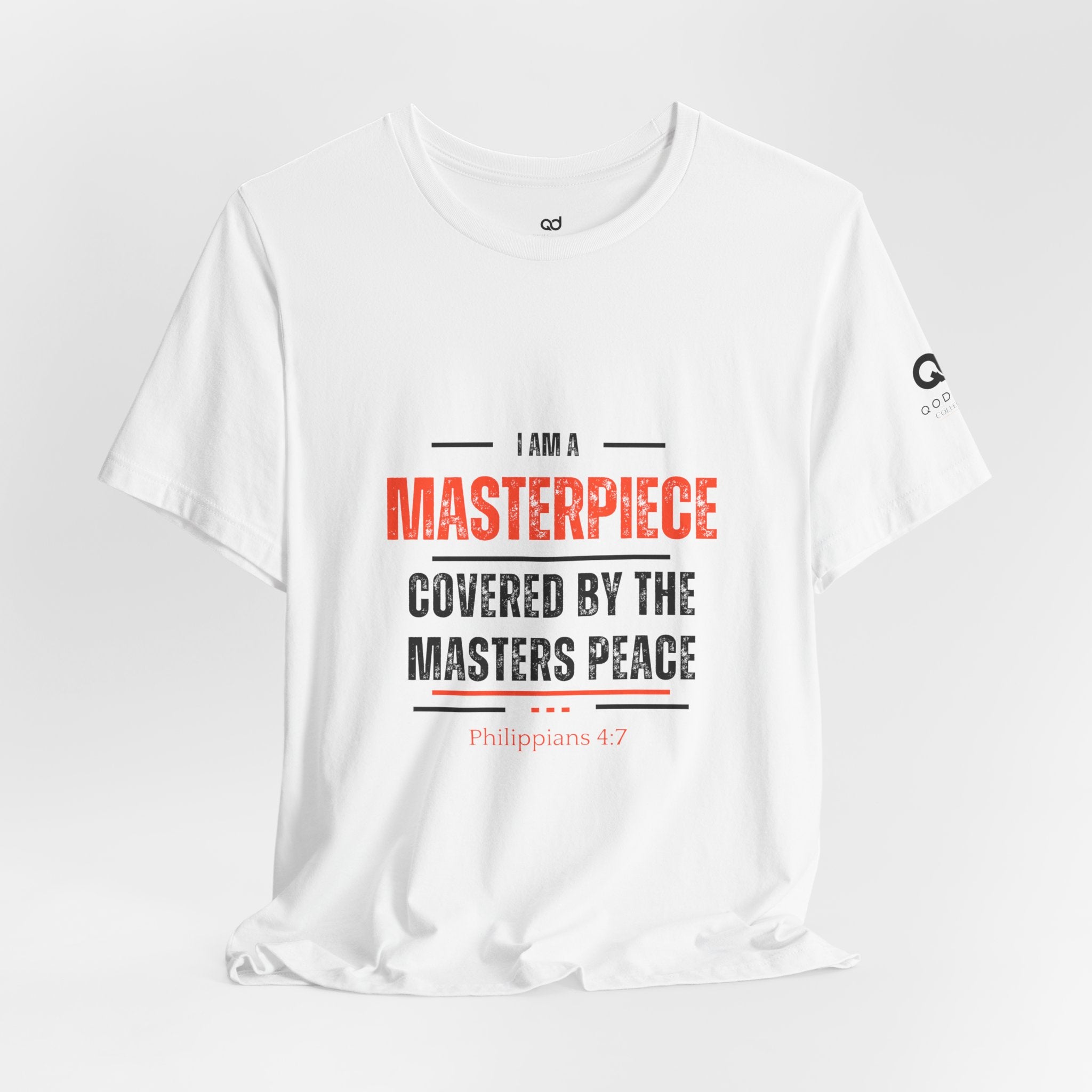 Masterpiece Tee — "I Am a Masterpiece Covered by the Master's Peace" Christian Graphic T-Shirt