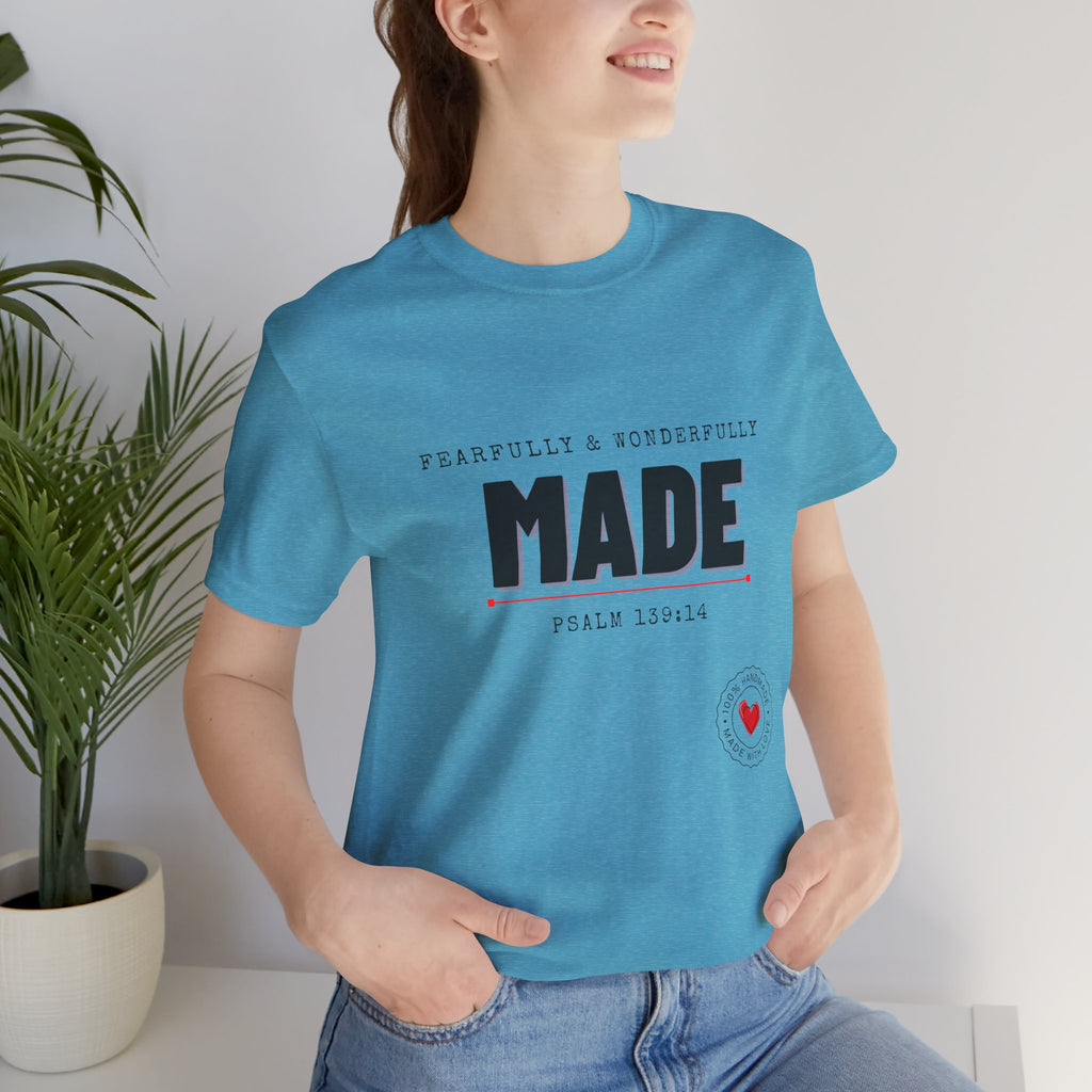 Kingdom Culture Statement Tee — "Fearfully & Wonderfully Made" Psalm 139:14 Christian Tee