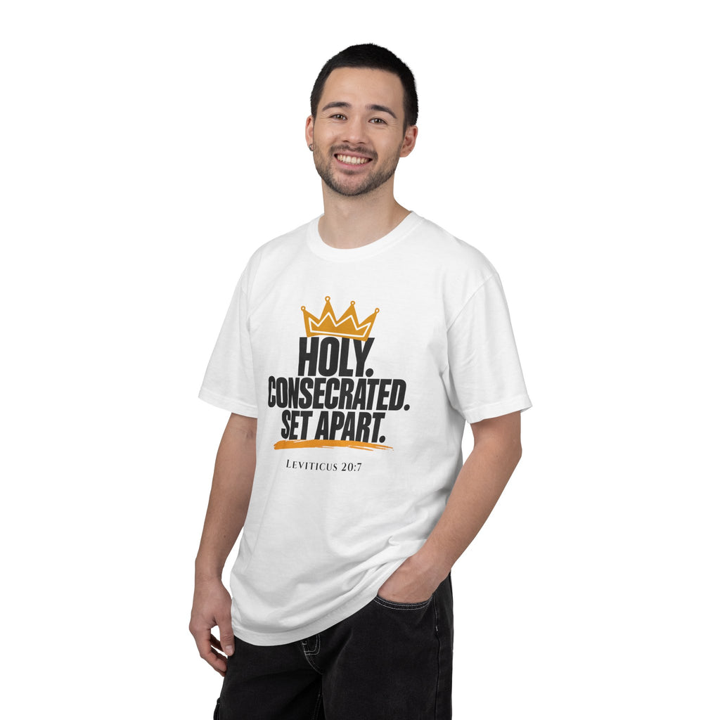 Holy. Consecrated. Set Apart. T-Shirt — Leviticus 20:7 Christian Tee
