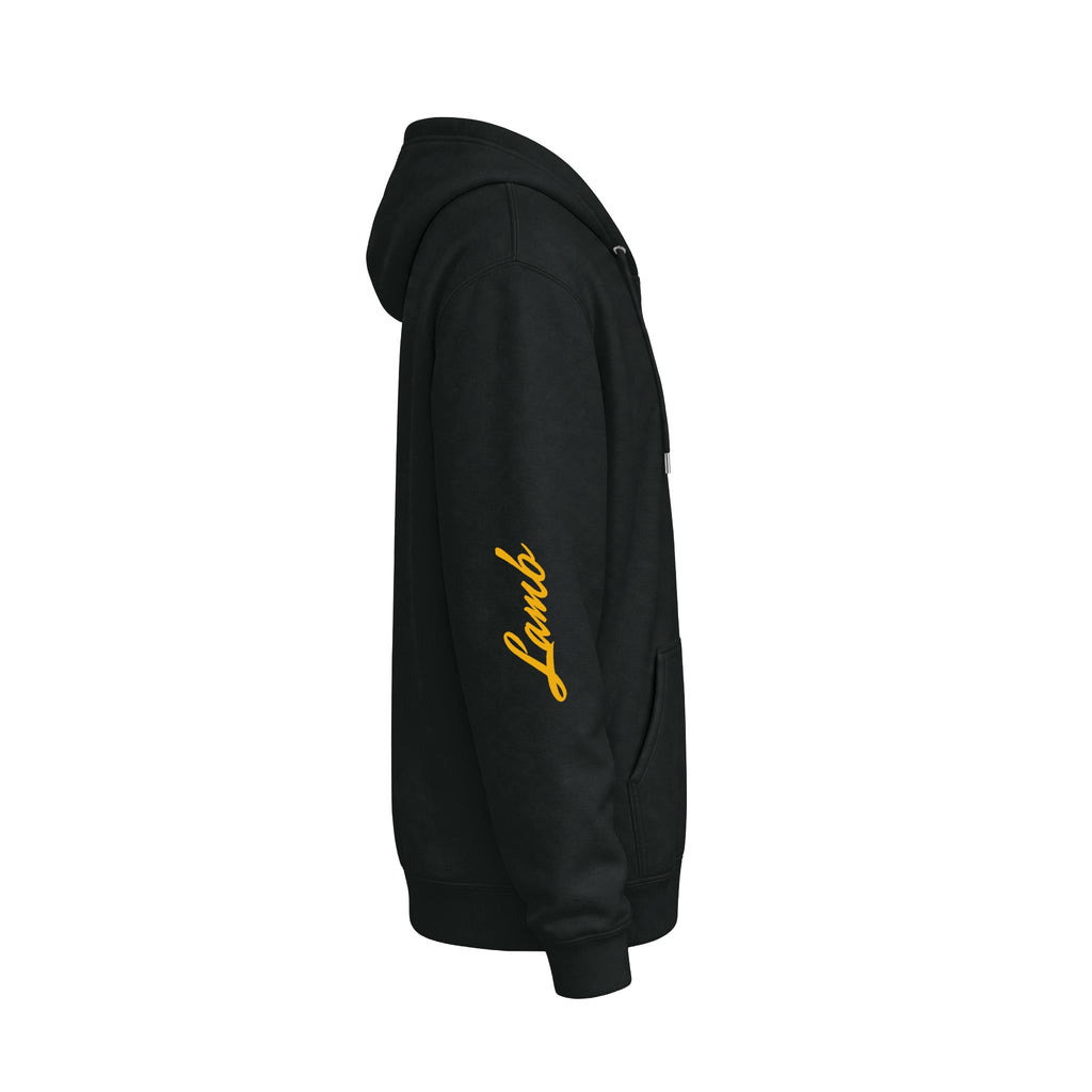 Lion & Lamb Hoodie – Gold Crown Split Face Pullover (Qodesh Apparel)