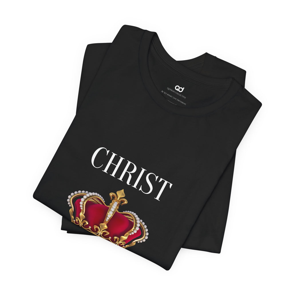 Set Apart Premium Tee — Royal Red & Gold Crown T-Shirt