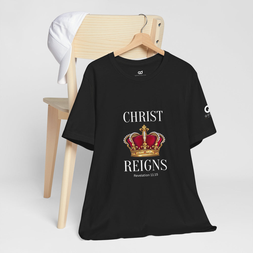 Set Apart Premium Tee — Royal Red & Gold Crown T-Shirt