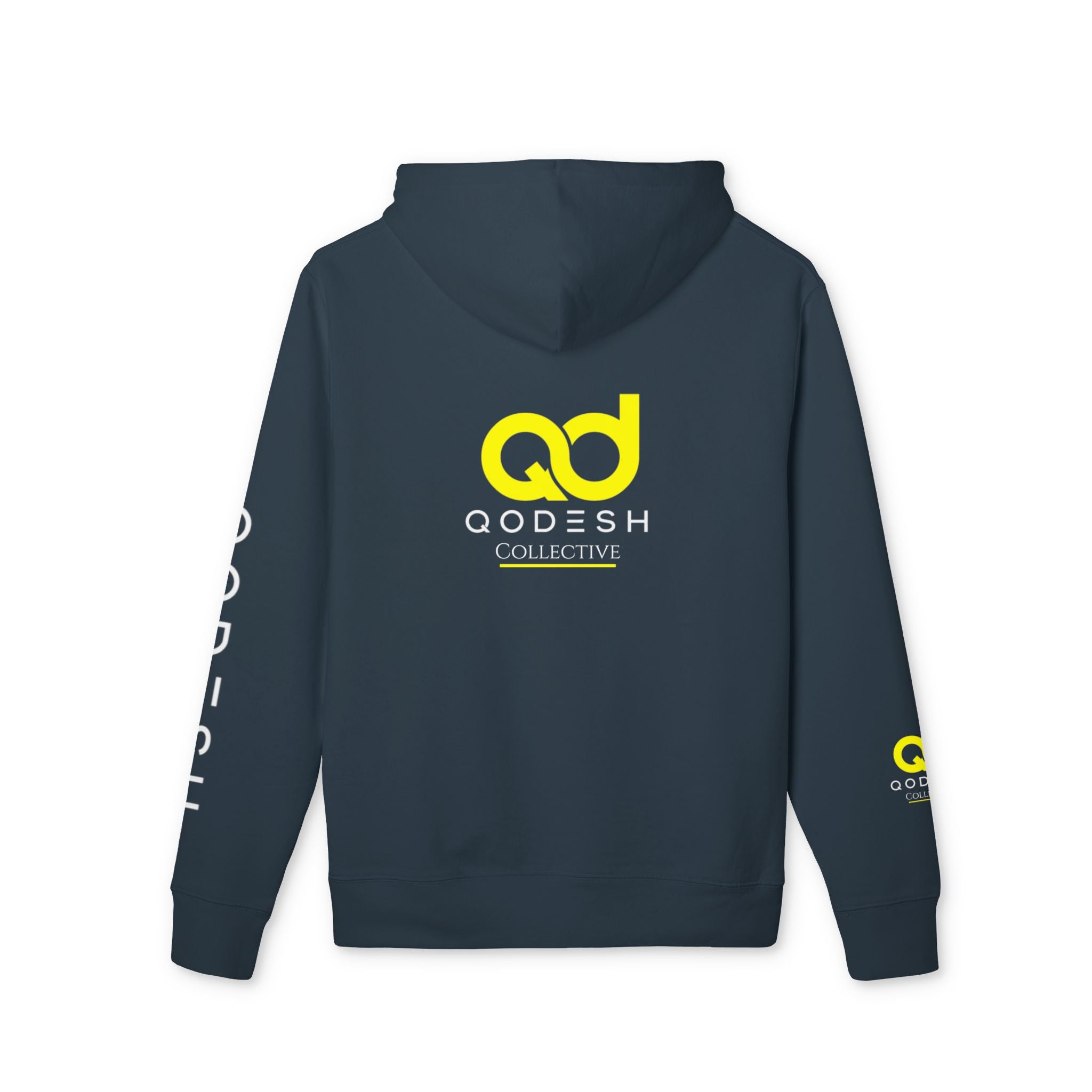 Love, Grace, Mercy Minimalist Hoodie — Yellow "LOVE" Graphic Pullover
