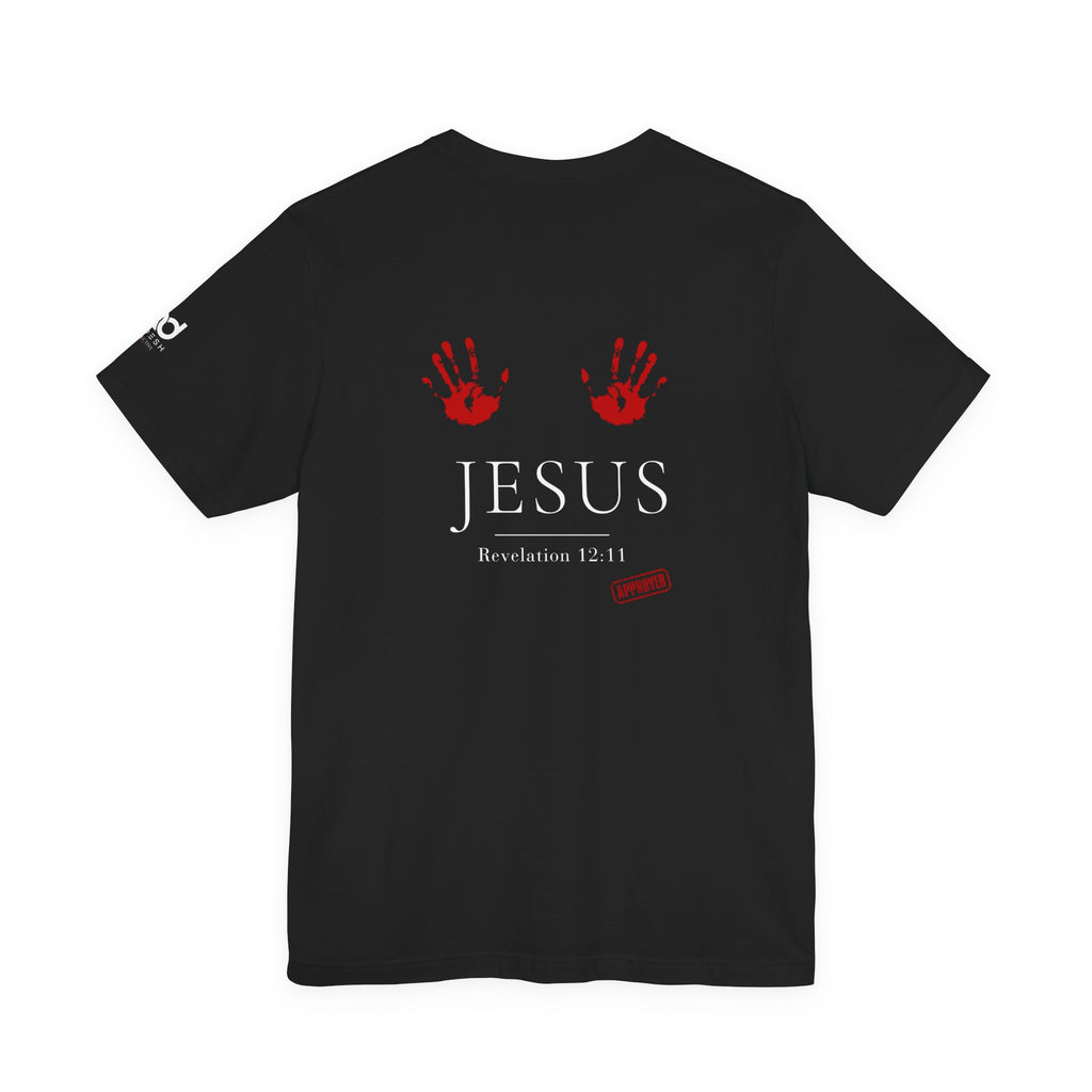 Freedom Stamp T‑Shirt — Distressed Red 'FREEDOM' Graphic Tee with Handprint Back