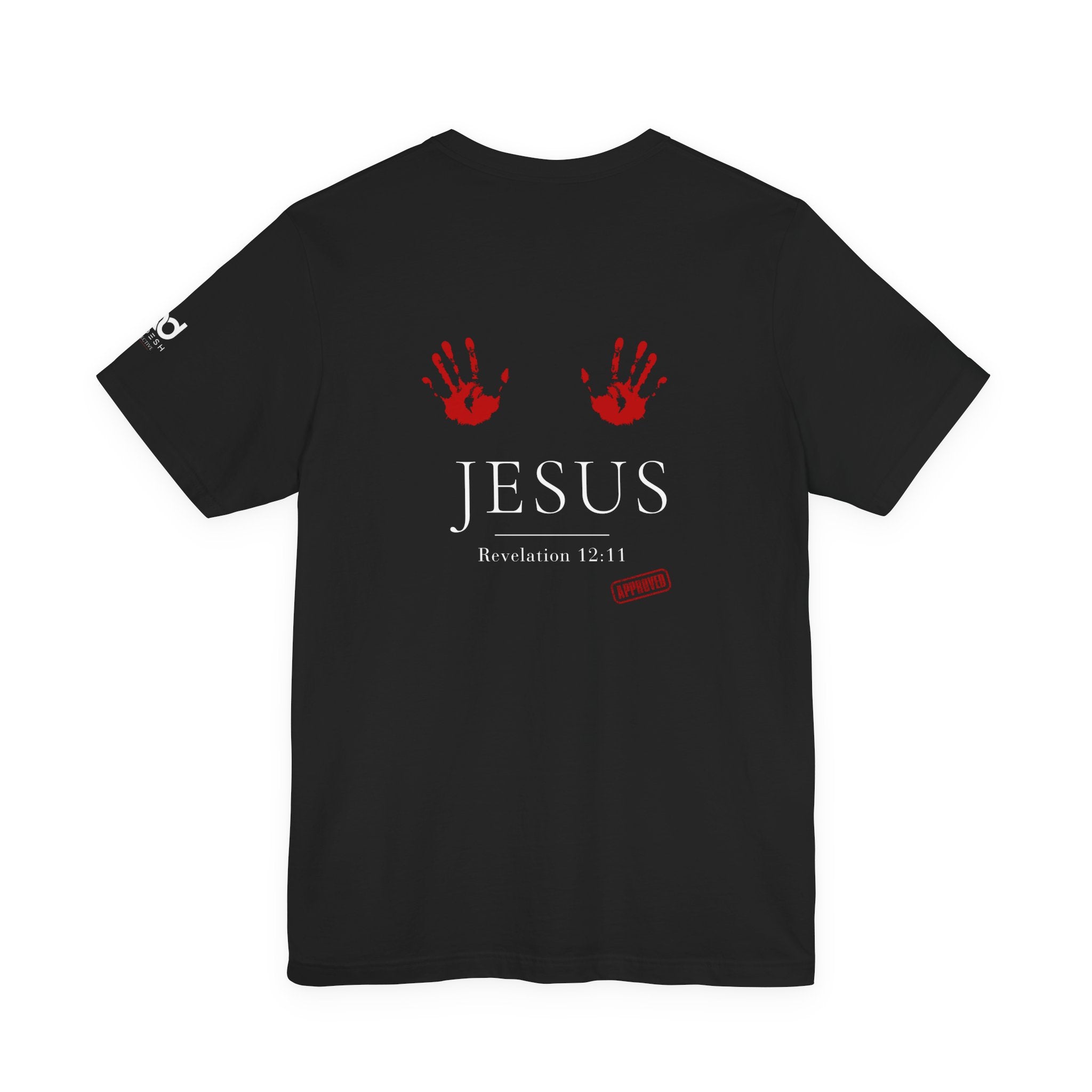 Freedom Stamp T‑Shirt — Distressed Red 'FREEDOM' Graphic Tee with Handprint Back