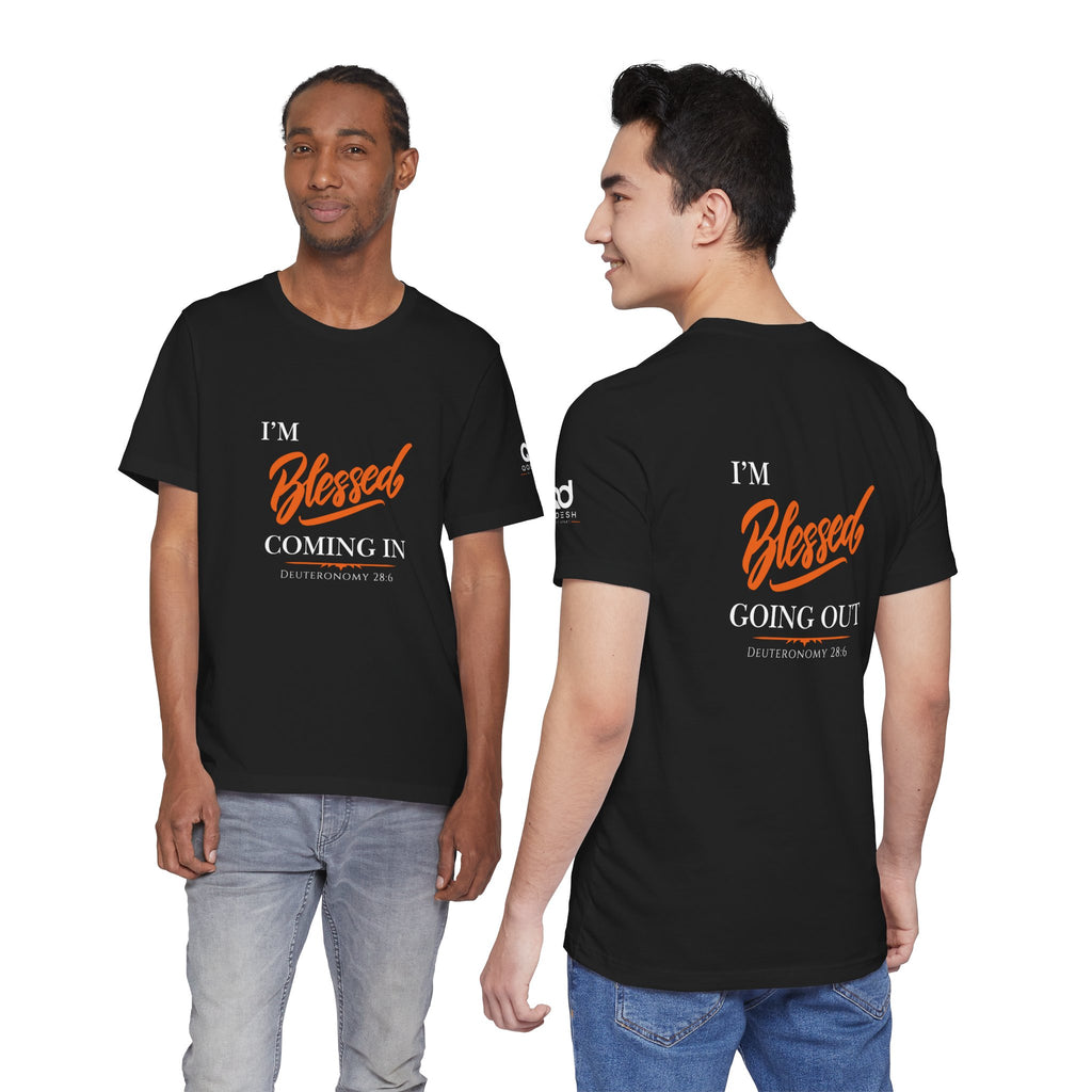 Blessed Script Tee — Inspirational 'Blessed' Short Sleeve T-Shirt