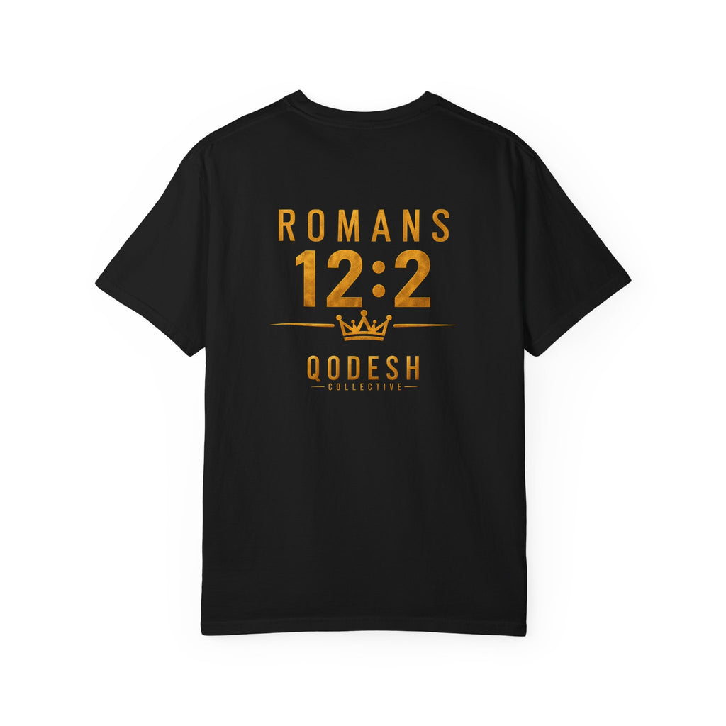 Romans 12:2 T-Shirt — Crown Q Christian Faith Tee (Be Transformed by the Renewing of Your Mind)