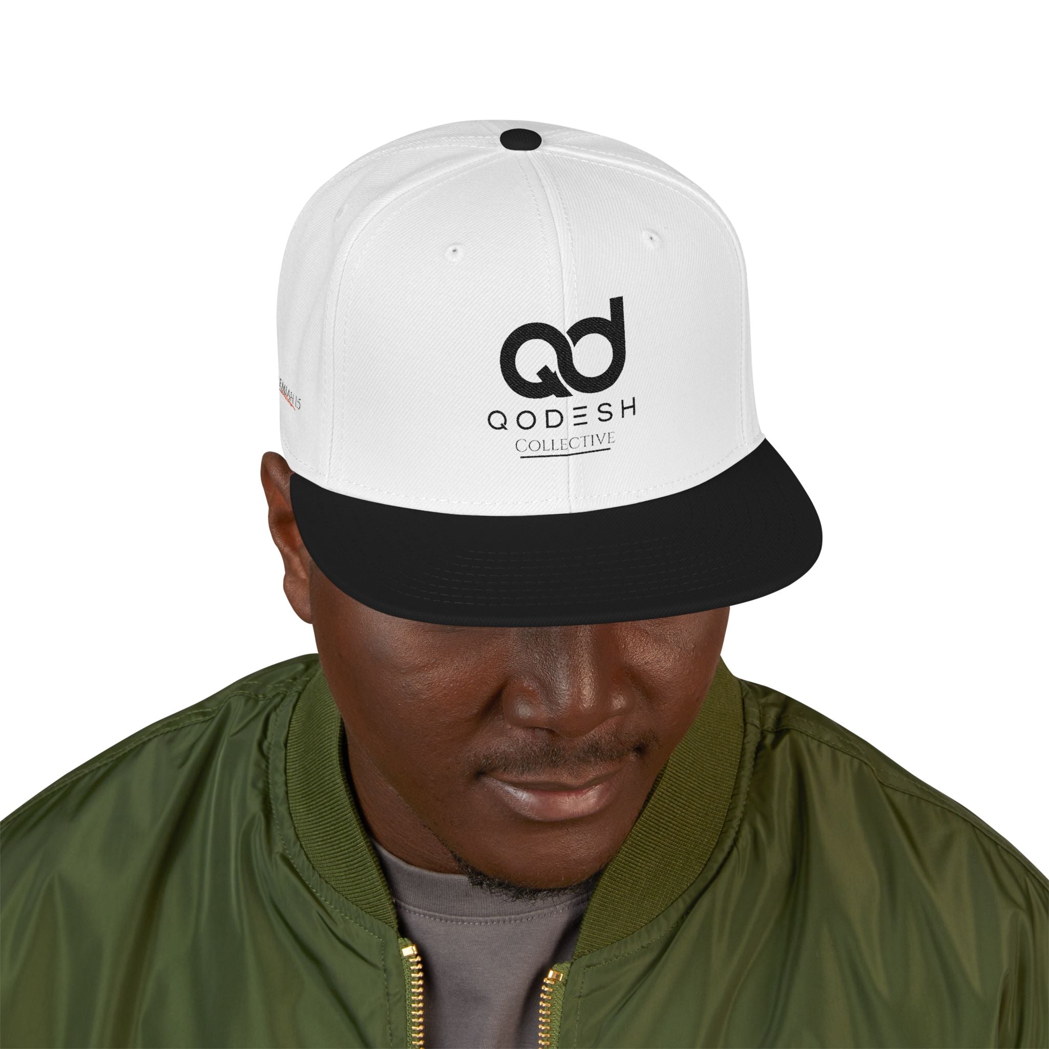 Embroidered Qodesh Set Apart Cap - Premium Faith Inspired Hat Snapback Hat — Minimal Christian Streetwear Logo Cap