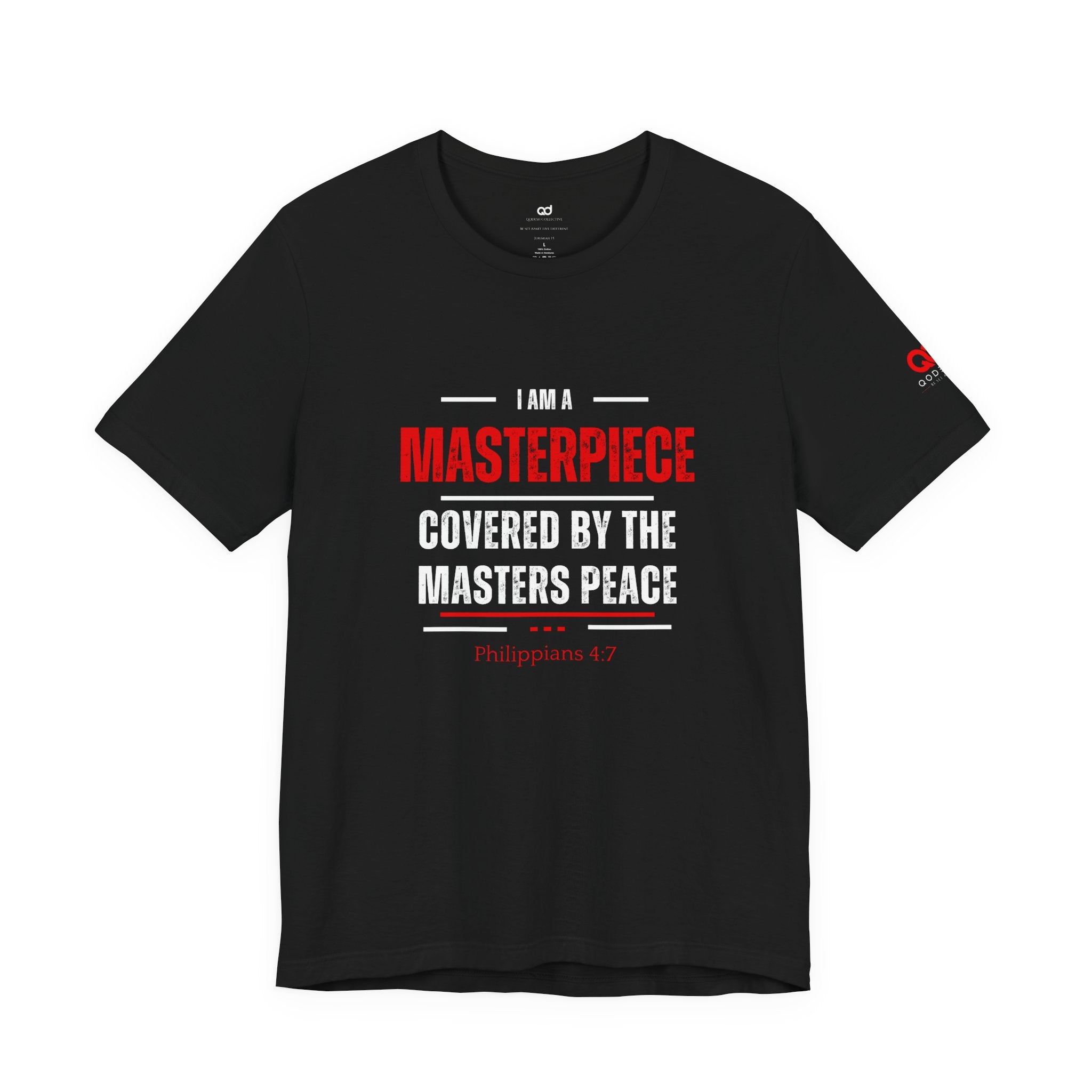 Masterpiece Tee — Inspirational Christian Philippians 4:7 Graphic T-Shirt