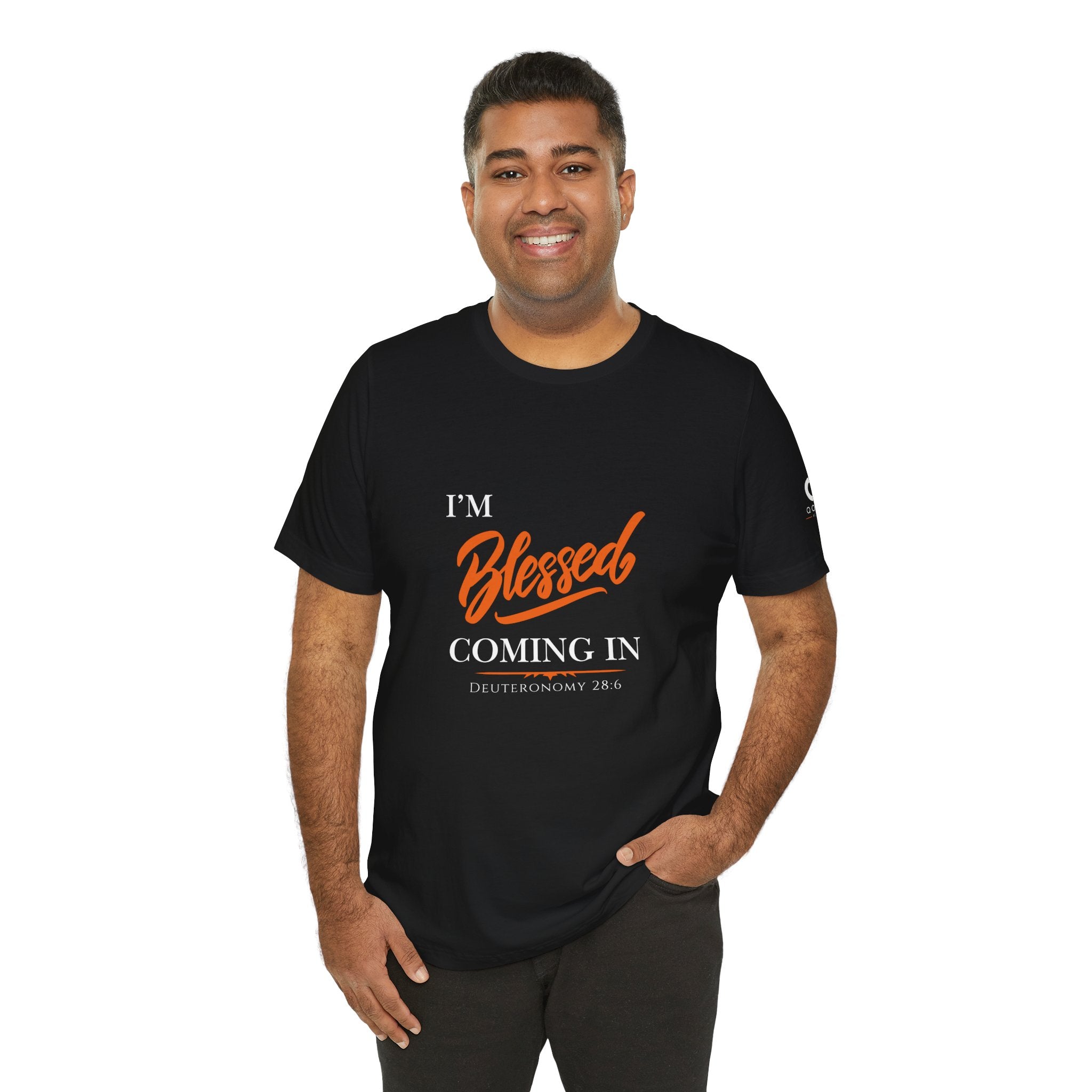 Blessed Script Tee — Inspirational 'Blessed' Short Sleeve T-Shirt
