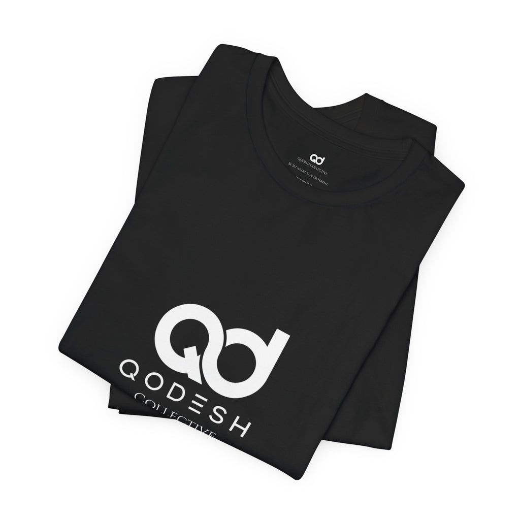 Qodesh Collective White Tee — Unisex Jersey Short Sleeve T-Shirt