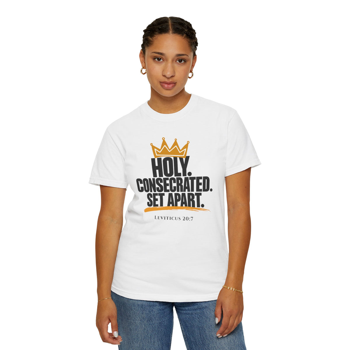 Holy. Consecrated. Set Apart. T-Shirt — Leviticus 20:7 Christian Tee