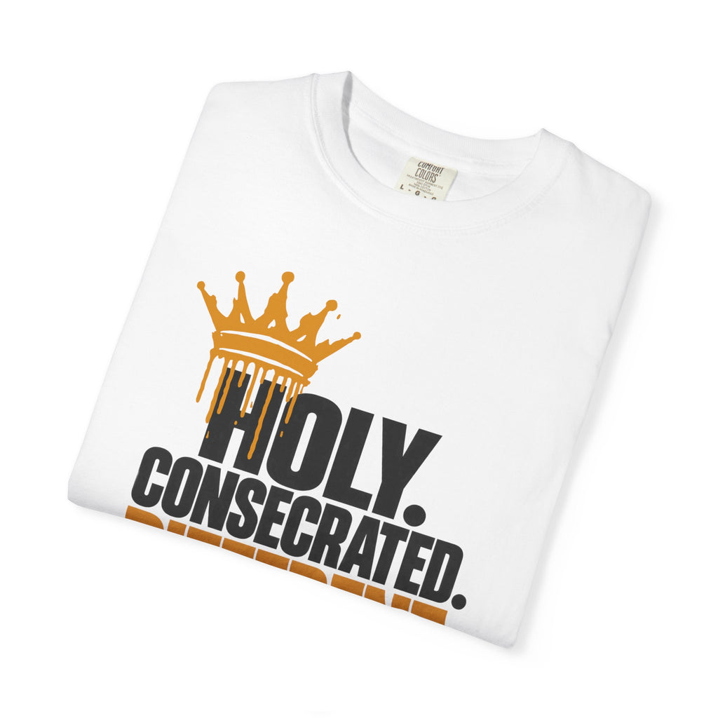Holy. Consecrated. Different. T-Shirt — Christian Faith Tee (Romans 12:2)