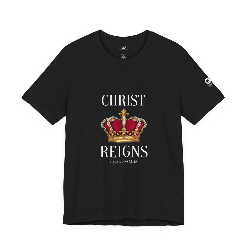 Set Apart Premium Tee — Royal Red & Gold Crown T-Shirt