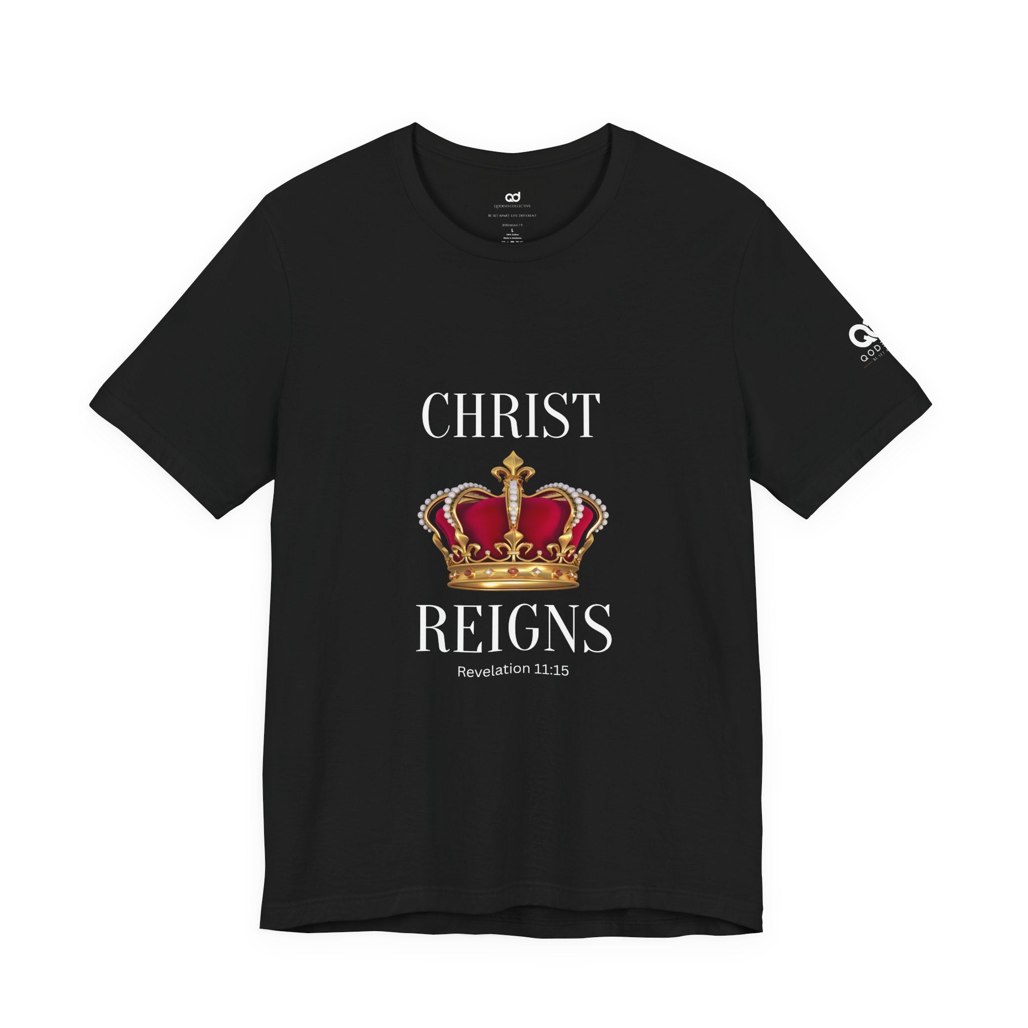 Set Apart Premium Tee — Royal Red & Gold Crown T-Shirt