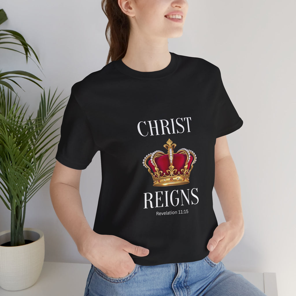 Set Apart Premium Tee — Royal Red & Gold Crown T-Shirt