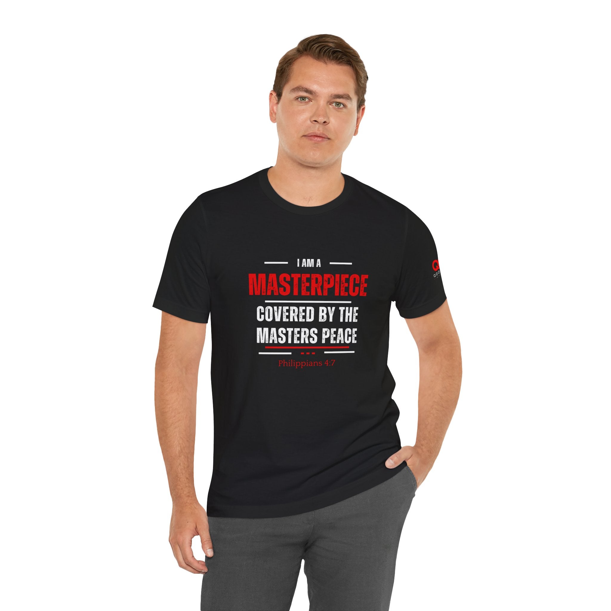 Masterpiece Tee — Inspirational Christian Philippians 4:7 Graphic T-Shirt