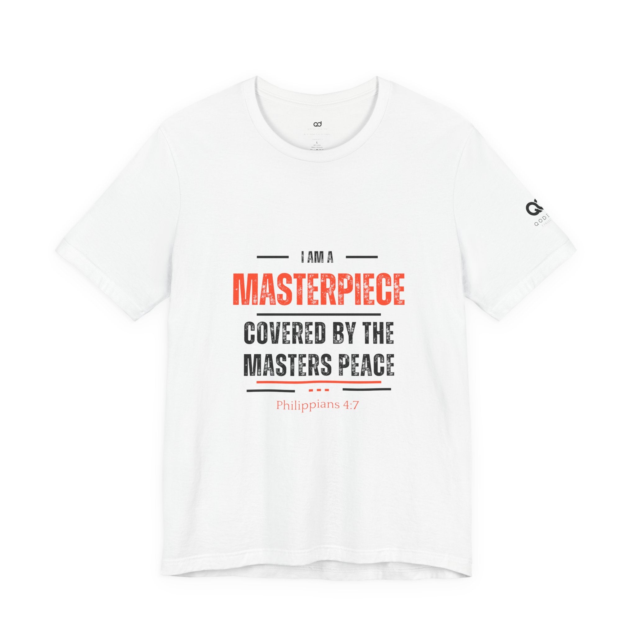 Masterpiece Tee — "I Am a Masterpiece Covered by the Master's Peace" Christian Graphic T-Shirt