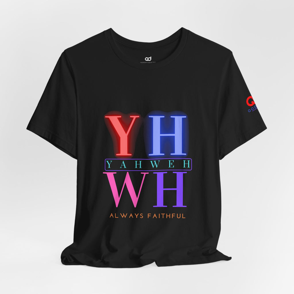 YHWH "Always Faithful" Tee — Pastel Faith Graphic T-Shirt