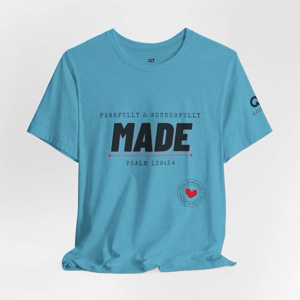 Kingdom Culture Statement Tee — "Fearfully & Wonderfully Made" Psalm 139:14 Christian Tee