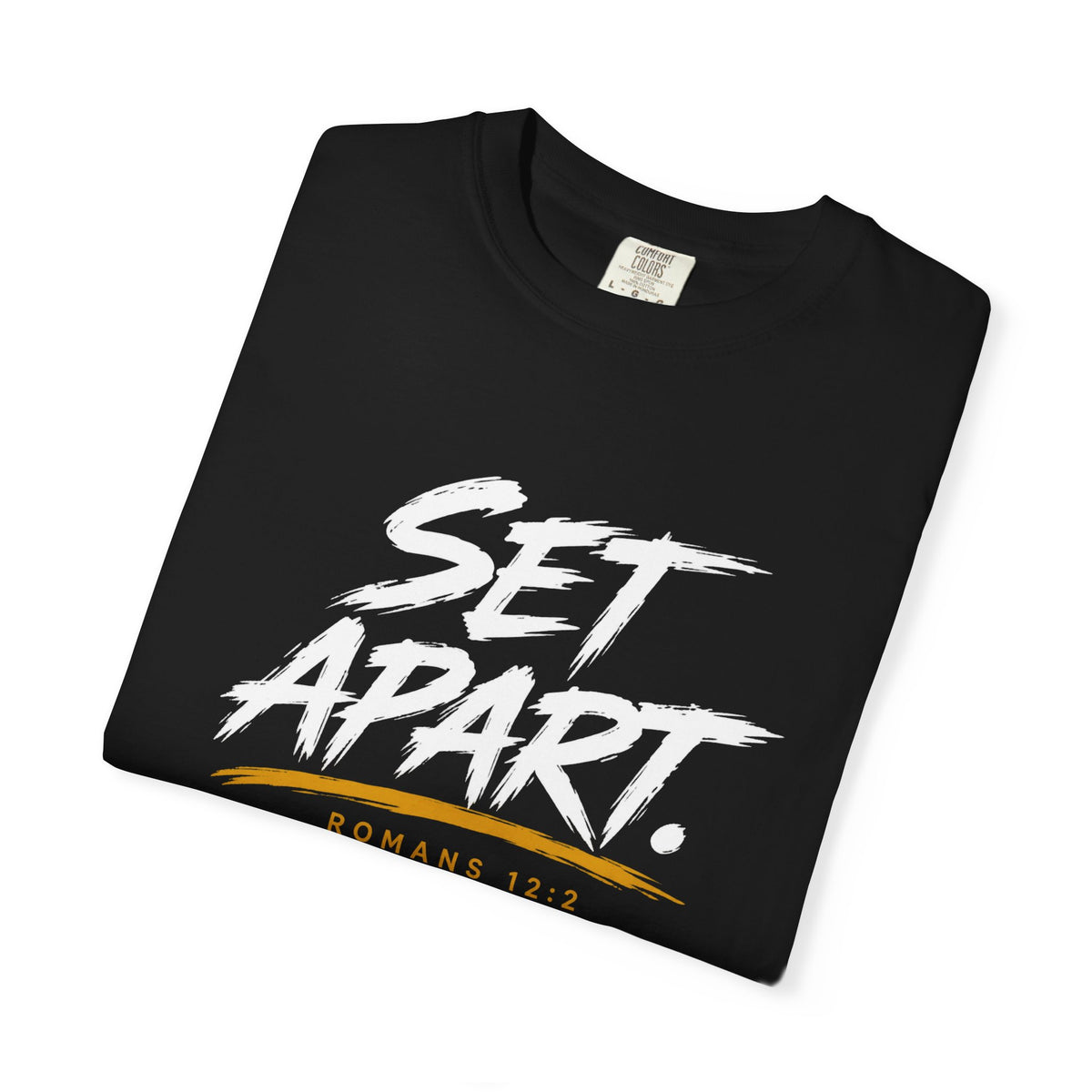 Set Apart Tee — "Set Apart" Graphic T-Shirt with Romans 12:2 (Qodesh Collective)