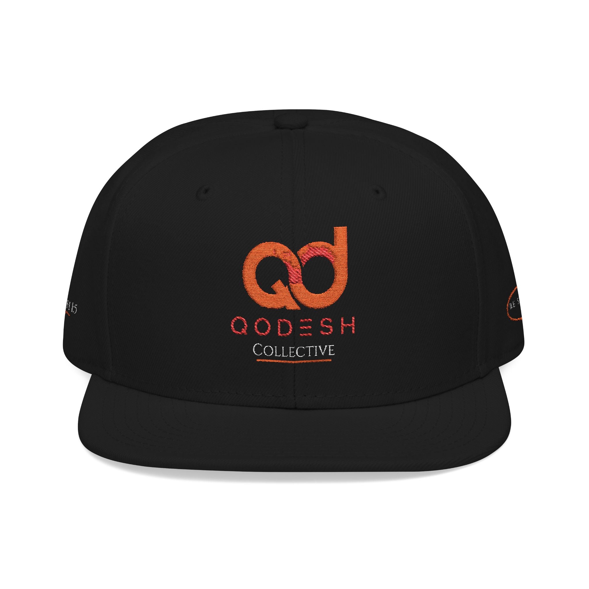 Embroidered Snapback Qodesh Set Apart Cap | Premium Faith Inspired Hat | Christian Streetwear Cap (Black)