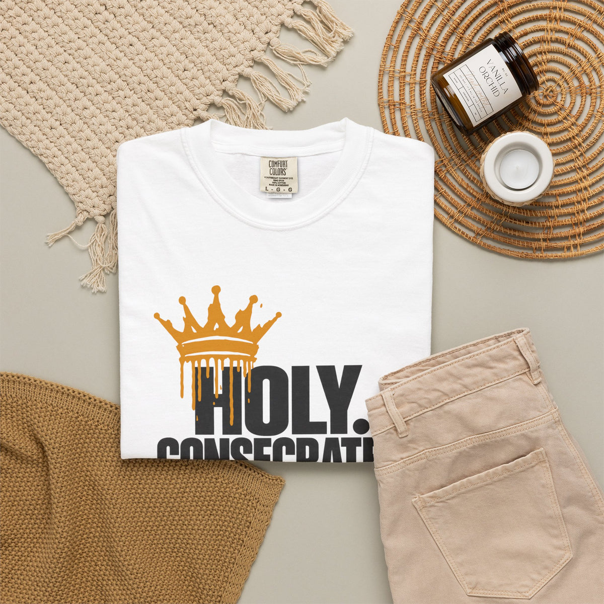 Holy. Consecrated. Different. T-Shirt — Christian Faith Tee (Romans 12:2)
