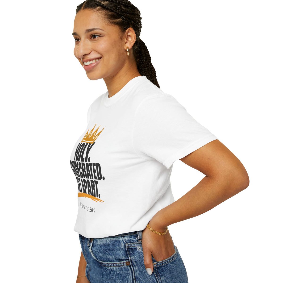 Holy. Consecrated. Set Apart. T-Shirt — Leviticus 20:7 Christian Tee