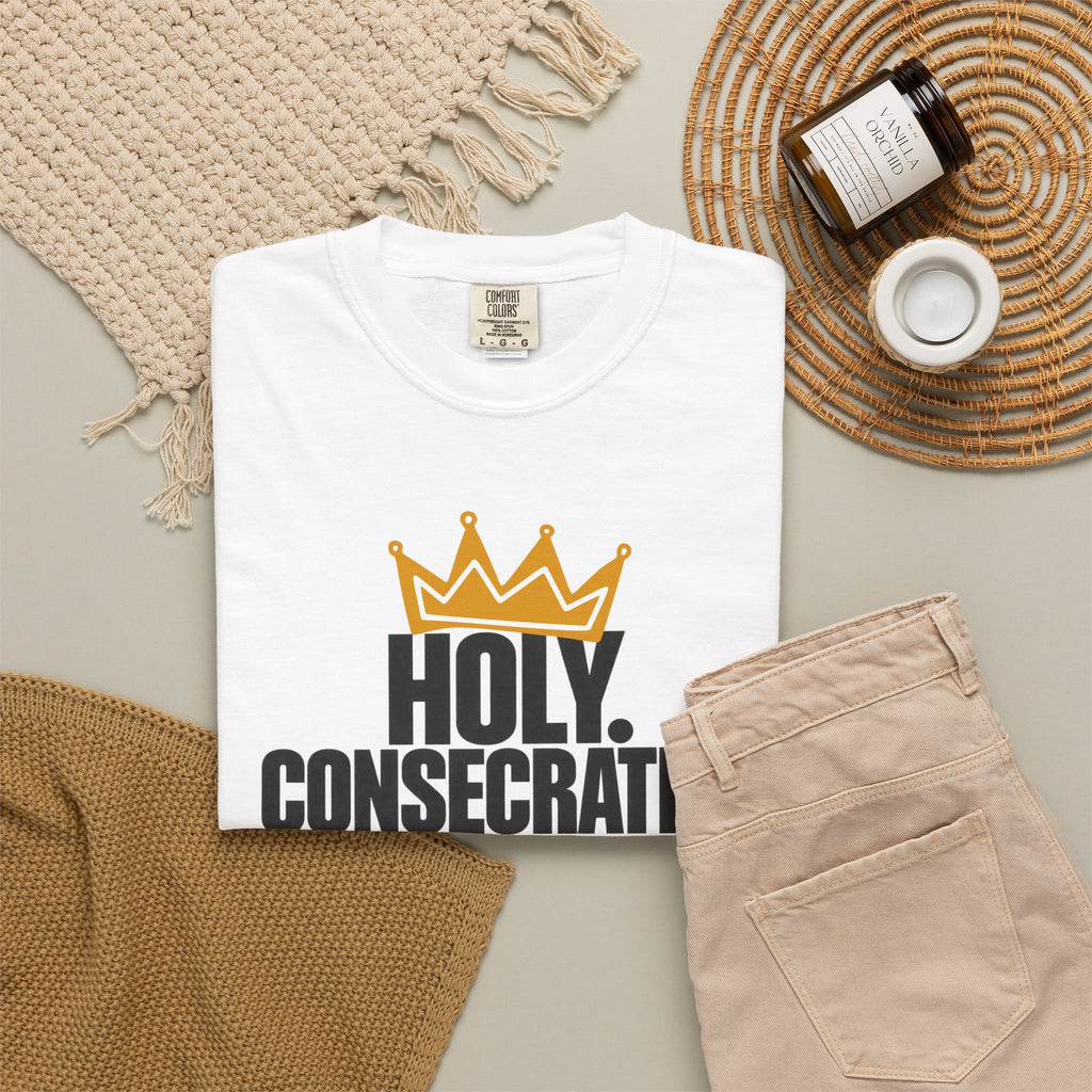 Holy. Consecrated. Set Apart. T-Shirt — Leviticus 20:7 Christian Tee