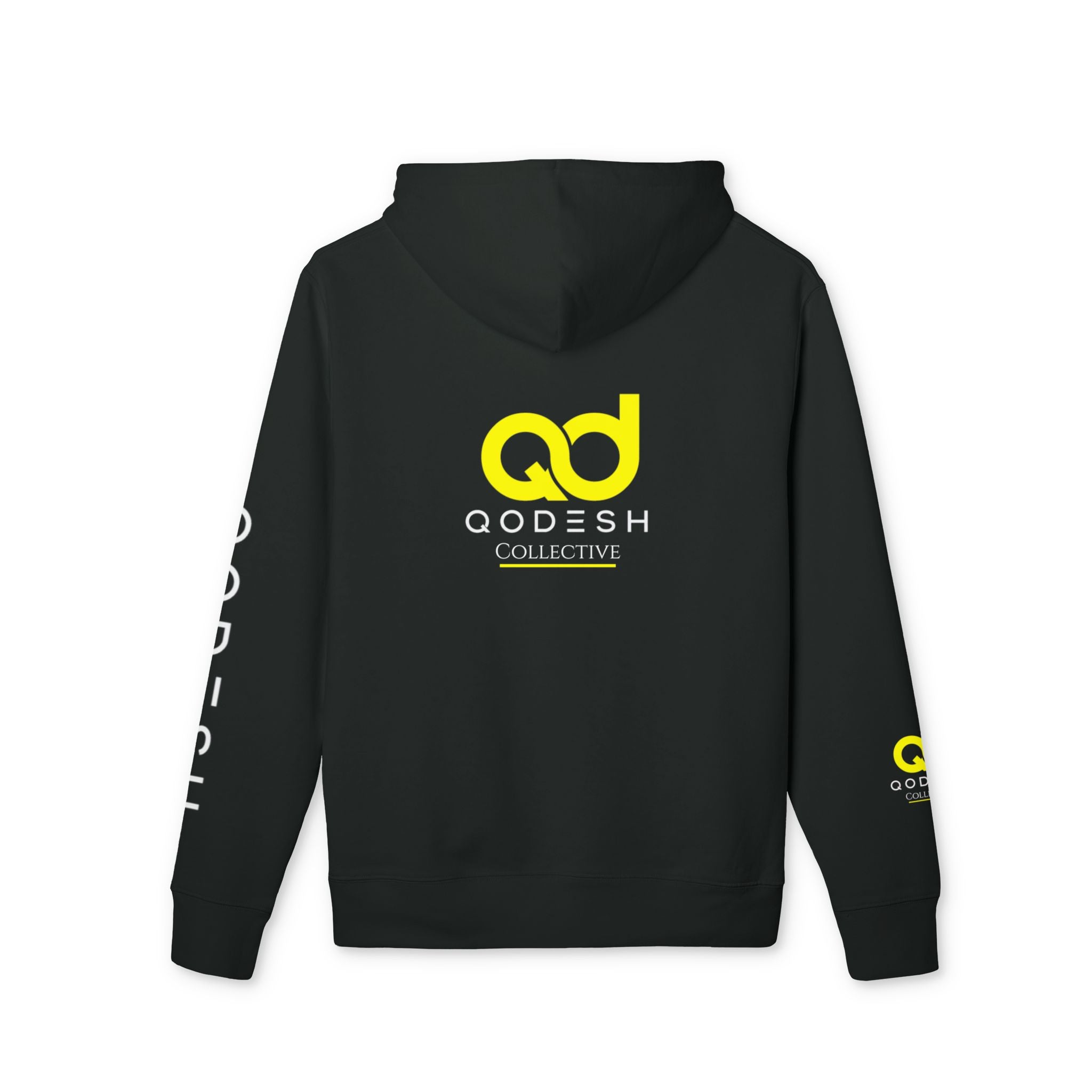 Love, Grace, Mercy Minimalist Hoodie — Yellow "LOVE" Graphic Pullover