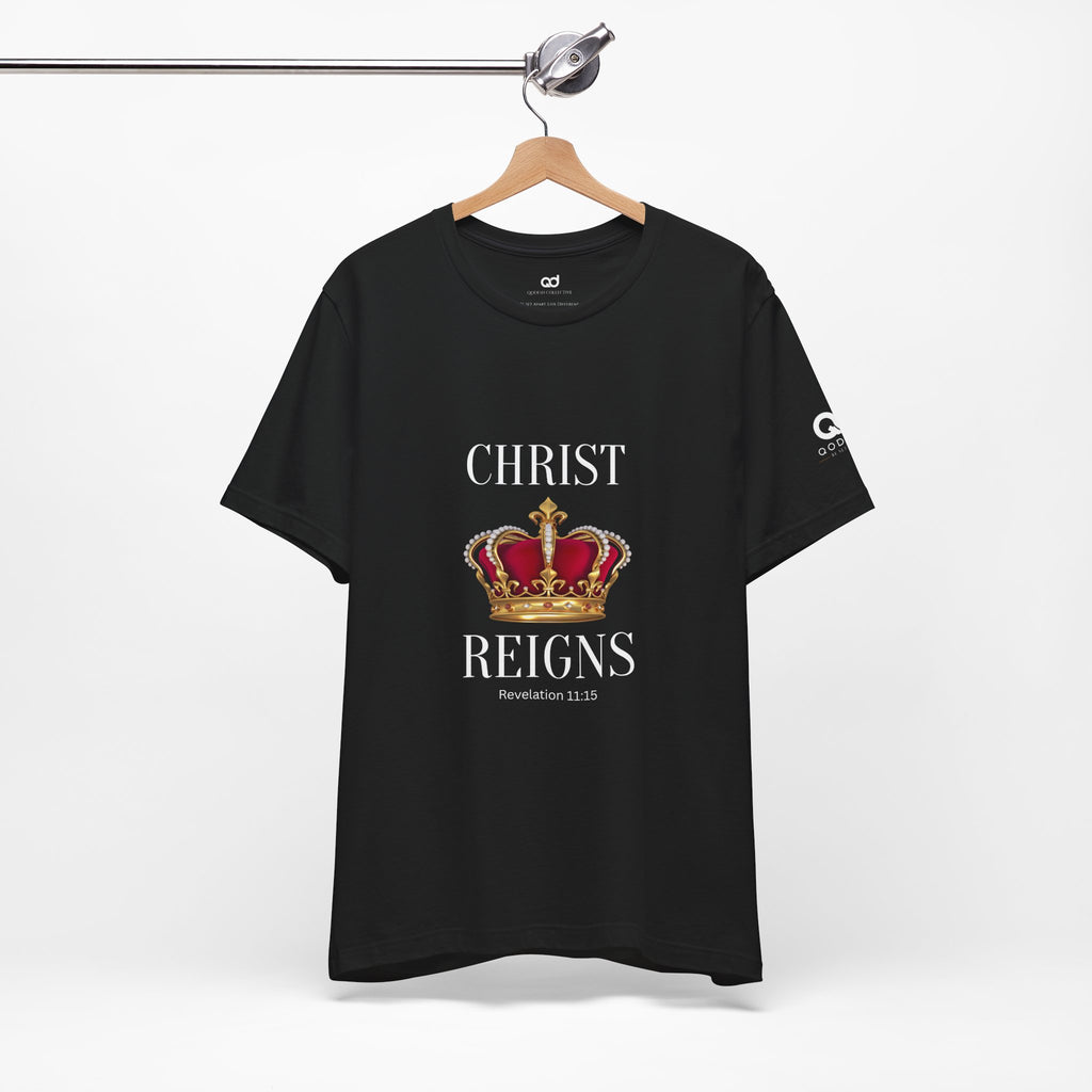 Set Apart Premium Tee — Royal Red & Gold Crown T-Shirt