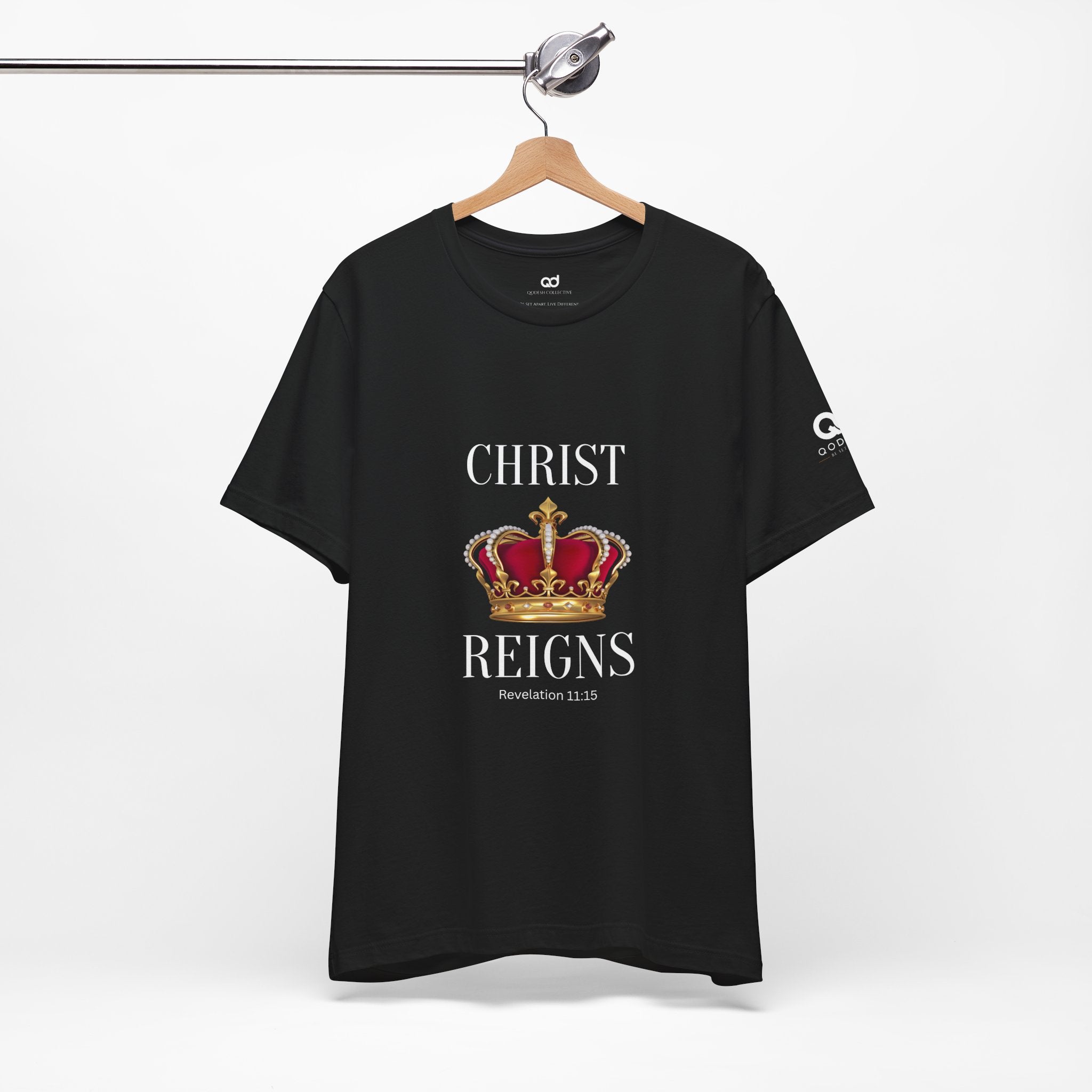 Set Apart Premium Tee — Royal Red & Gold Crown T-Shirt