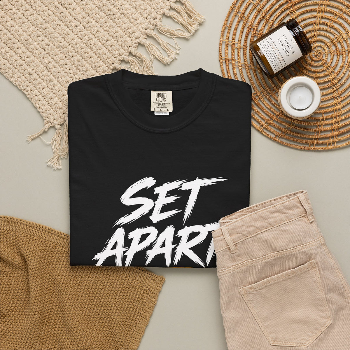 Set Apart Tee — "Set Apart" Graphic T-Shirt with Romans 12:2 (Qodesh Collective)