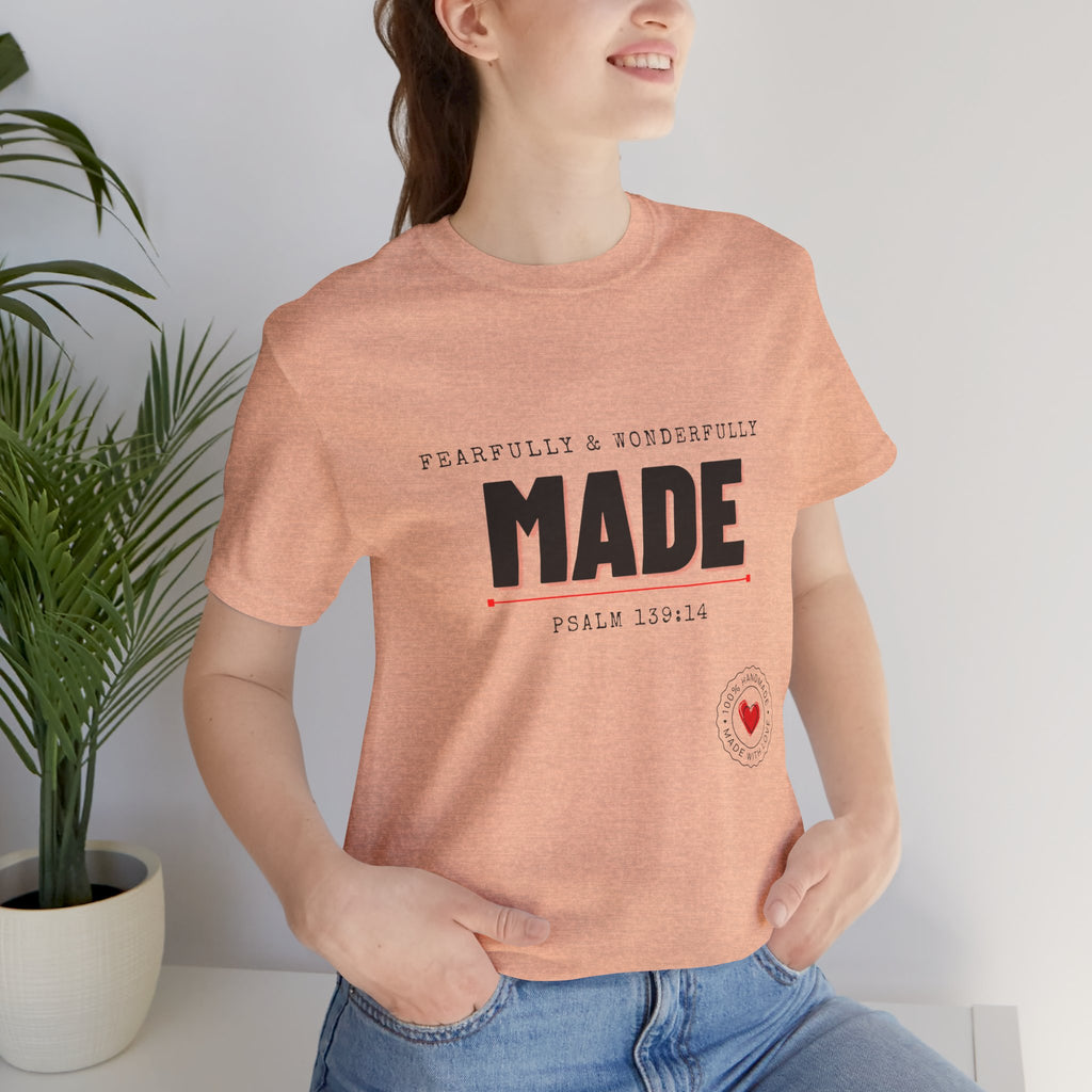 Kingdom Culture Statement Tee — "Fearfully & Wonderfully Made" Psalm 139:14 Christian Tee