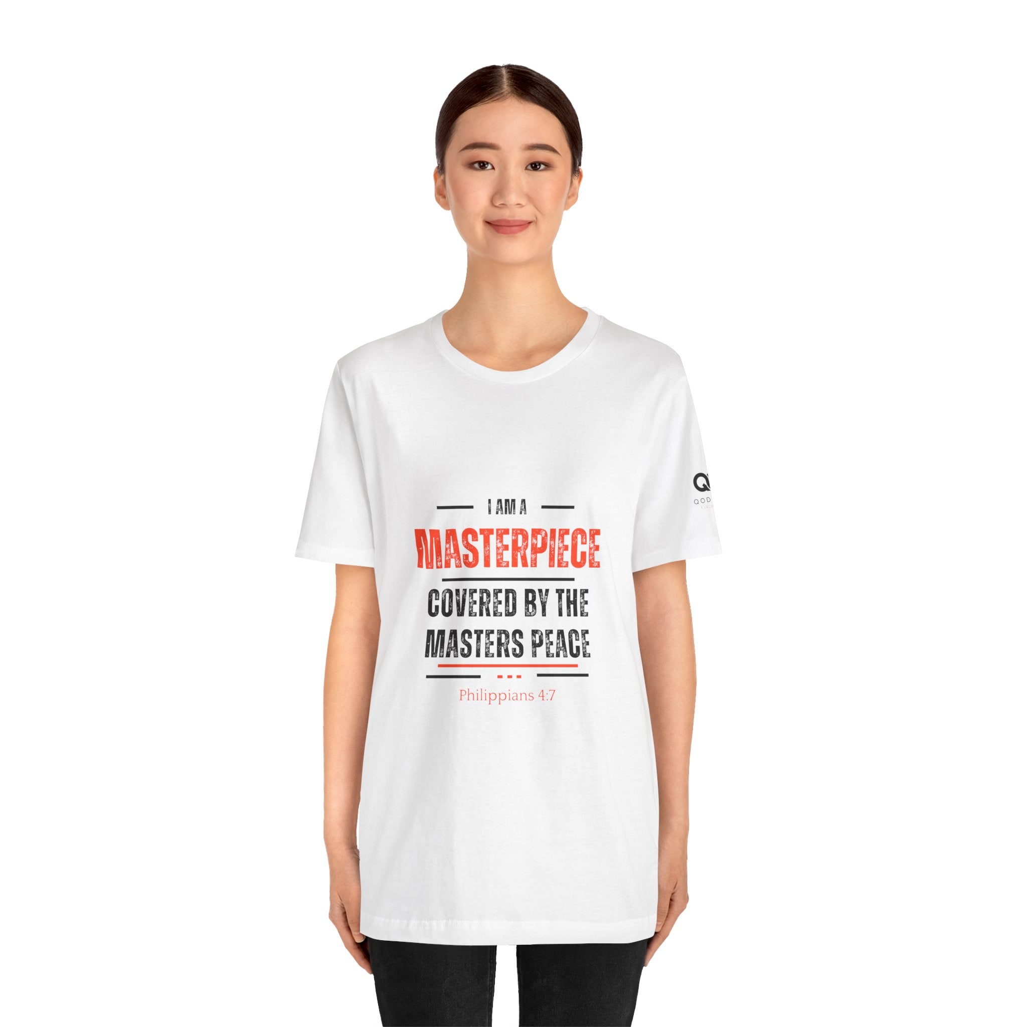 Masterpiece Tee — "I Am a Masterpiece Covered by the Master's Peace" Christian Graphic T-Shirt