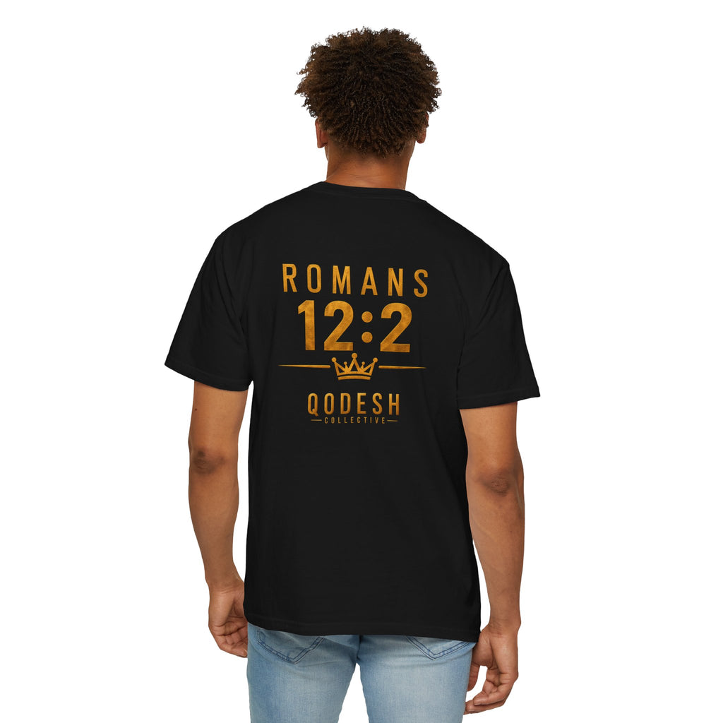 Romans 12:2 T-Shirt — Crown Q Christian Faith Tee (Be Transformed by the Renewing of Your Mind)