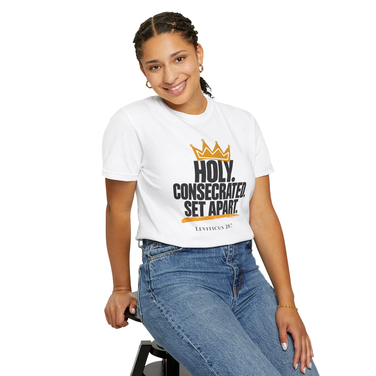 Holy. Consecrated. Set Apart. T-Shirt — Leviticus 20:7 Christian Tee