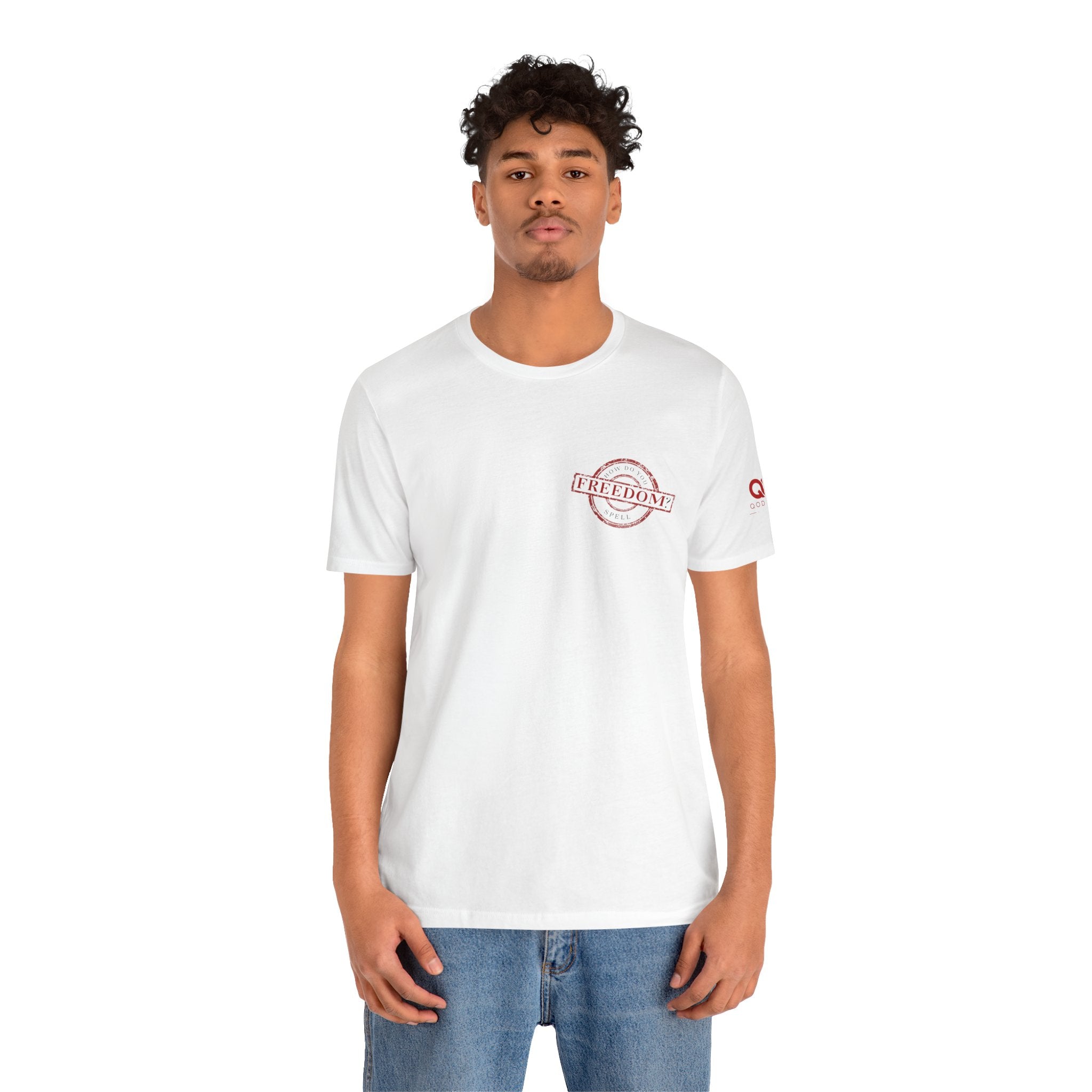 Freedom? Jesus T-Shirt — "How Do You Spell Freedom?" Christian Faith Tee