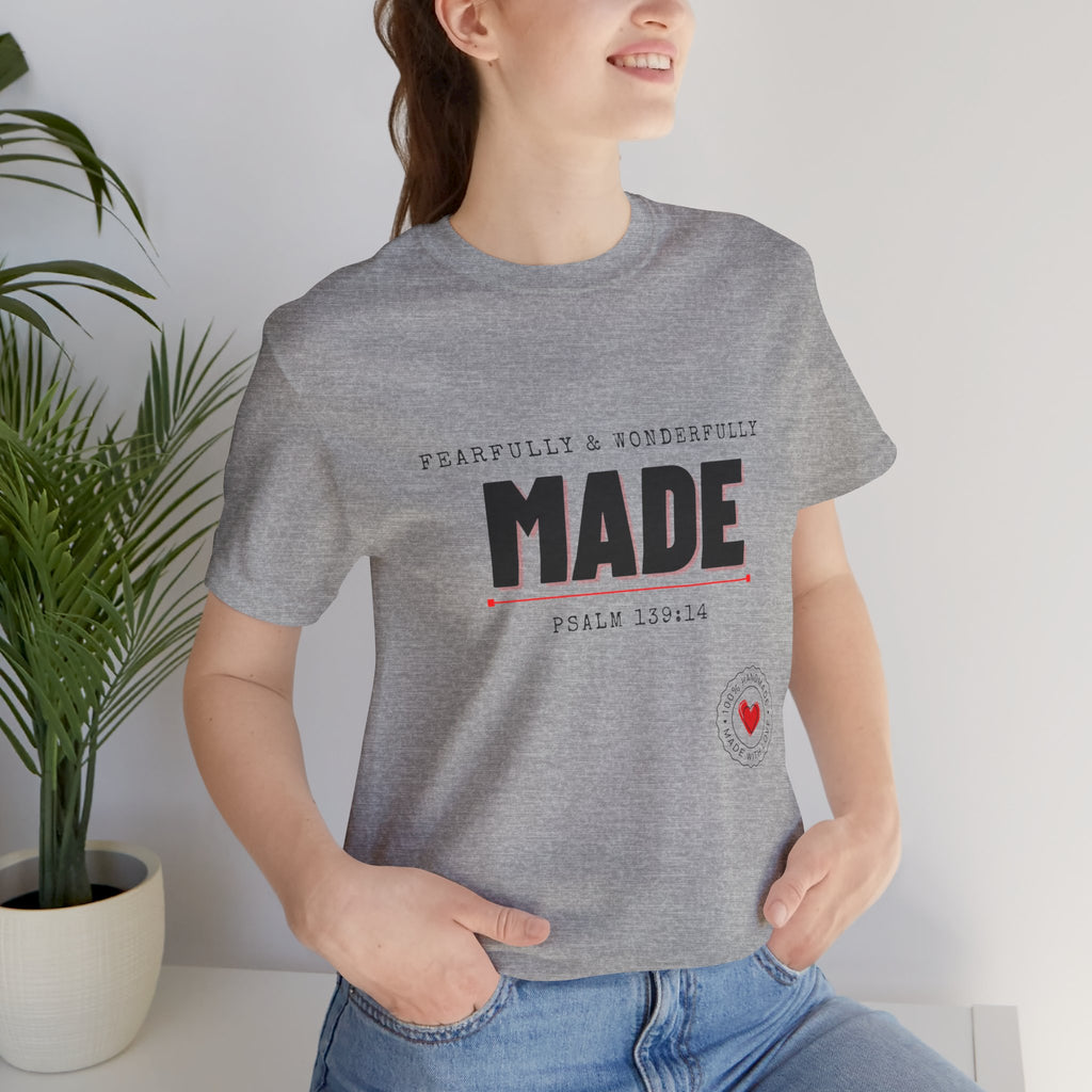 Kingdom Culture Statement Tee — "Fearfully & Wonderfully Made" Psalm 139:14 Christian Tee