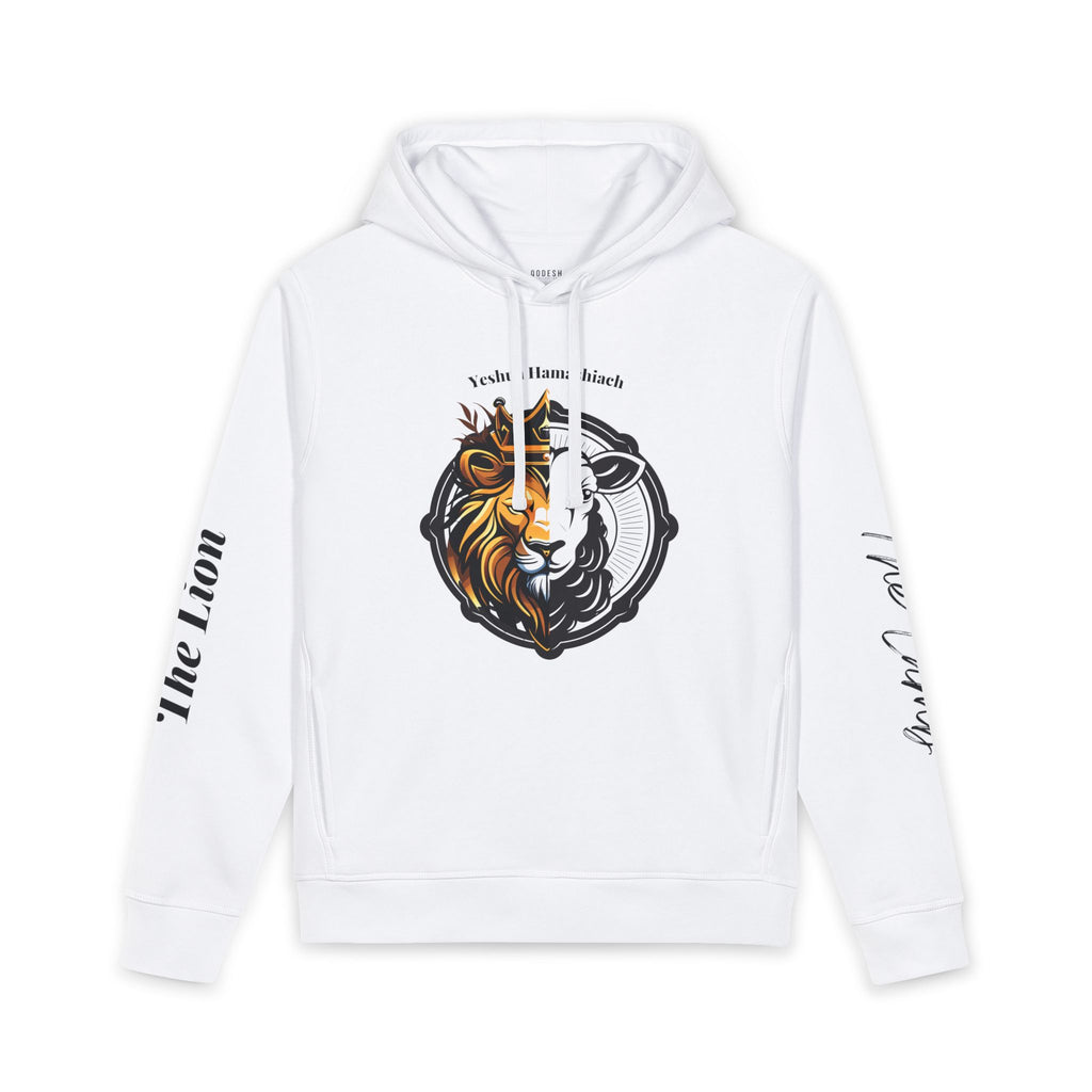 Lion/Lamb Crest Hoodie — 'Qodesh' Organic Cotton Graphic Pullover