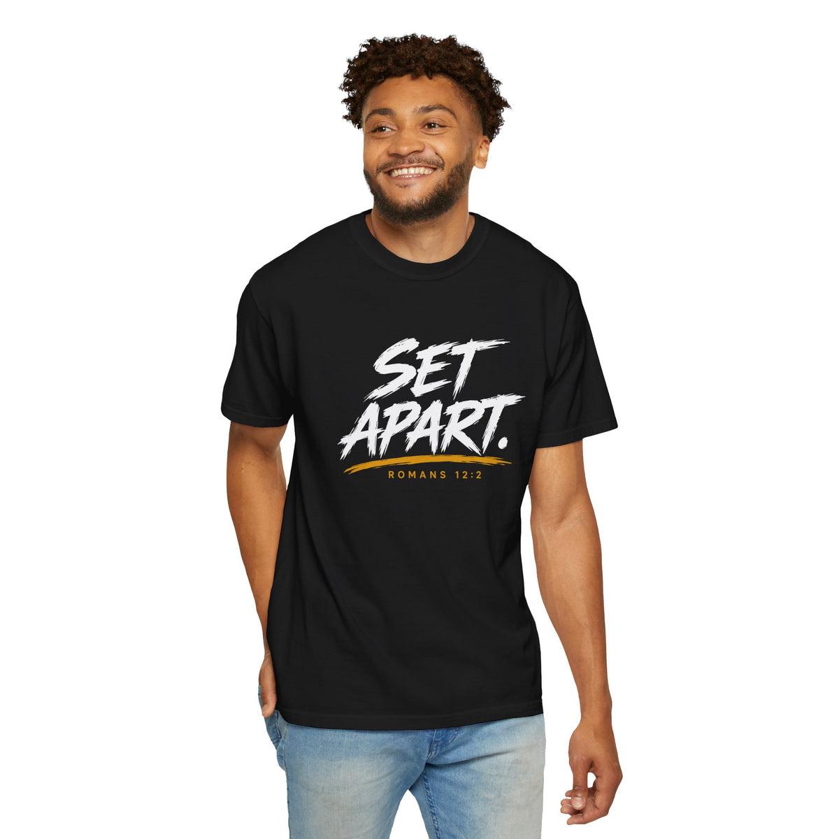 Set Apart Tee — "Set Apart" Graphic T-Shirt with Romans 12:2 (Qodesh Collective)